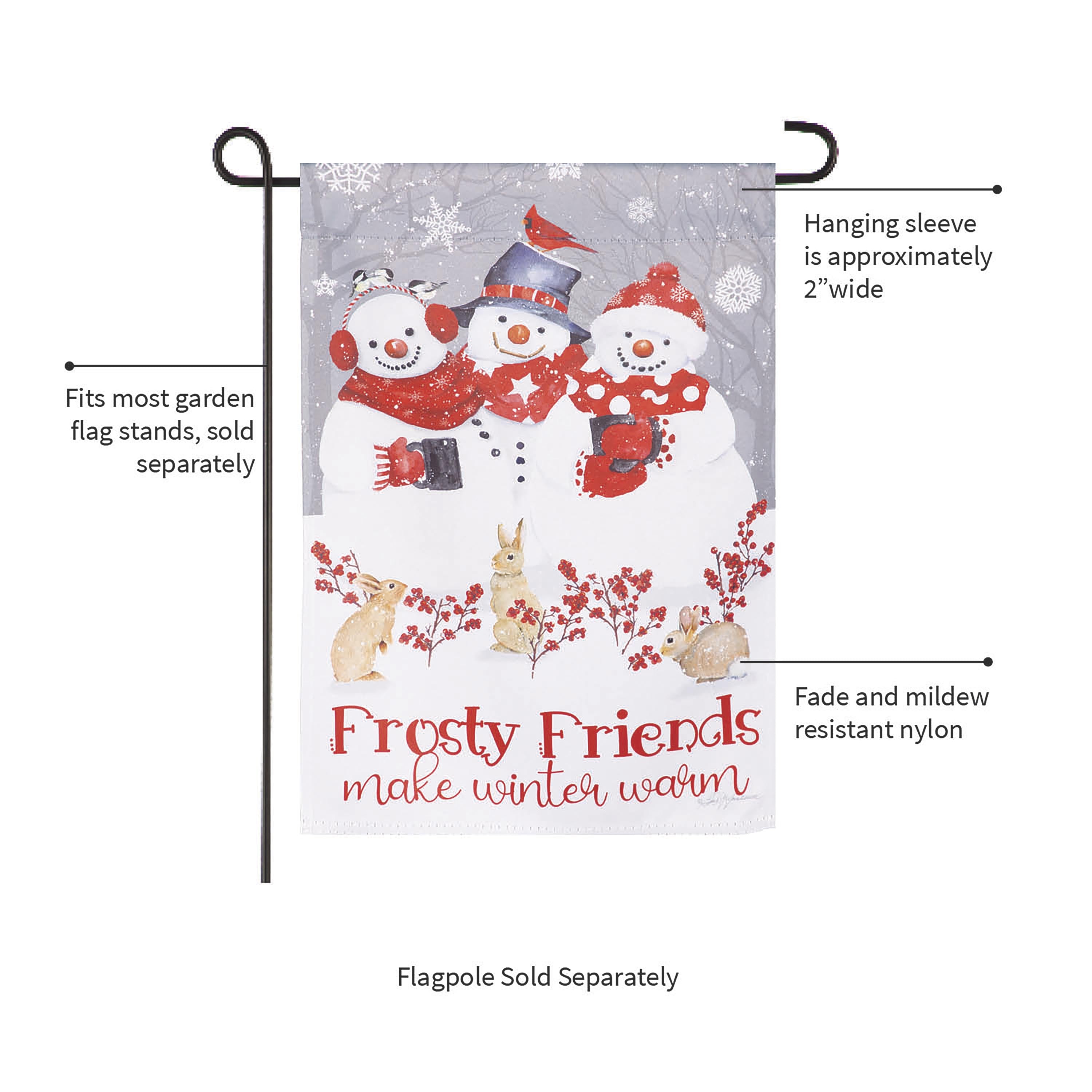 Snow Crew Suede Garden Flag - Sports Collectibles, Sports Memorabilia, Sports Fan Shop, Sports Gifts