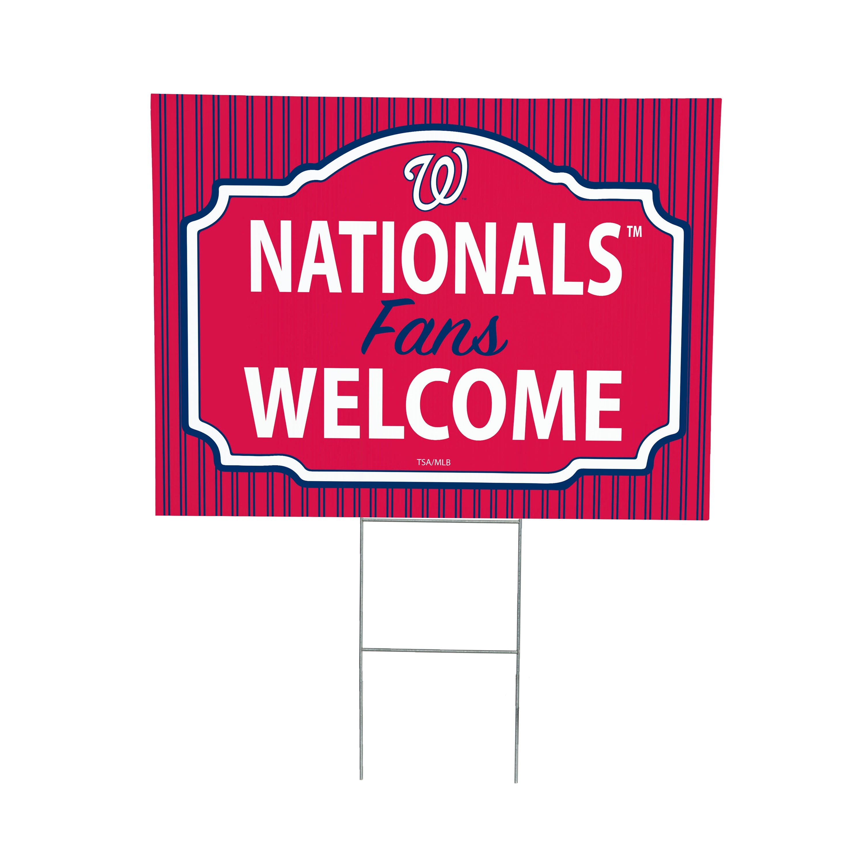 Washington Nationals Coroplast Yard Sign, "Fans Welcome" - Sports Collectibles, Sports Memorabilia, Sports Fan Shop, Sports Gifts