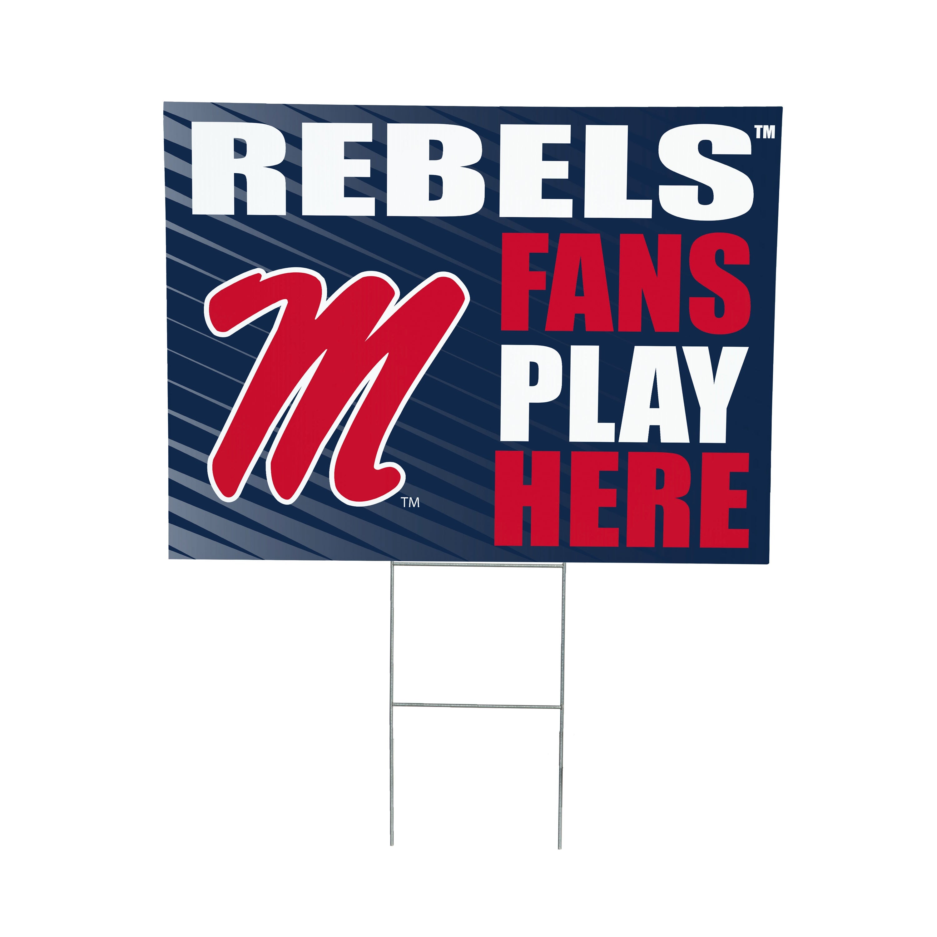 University of Mississippi Coroplast Yard Sign "Fans Play Here" - Sports Collectibles, Sports Memorabilia, Sports Fan Shop, Sports Gifts