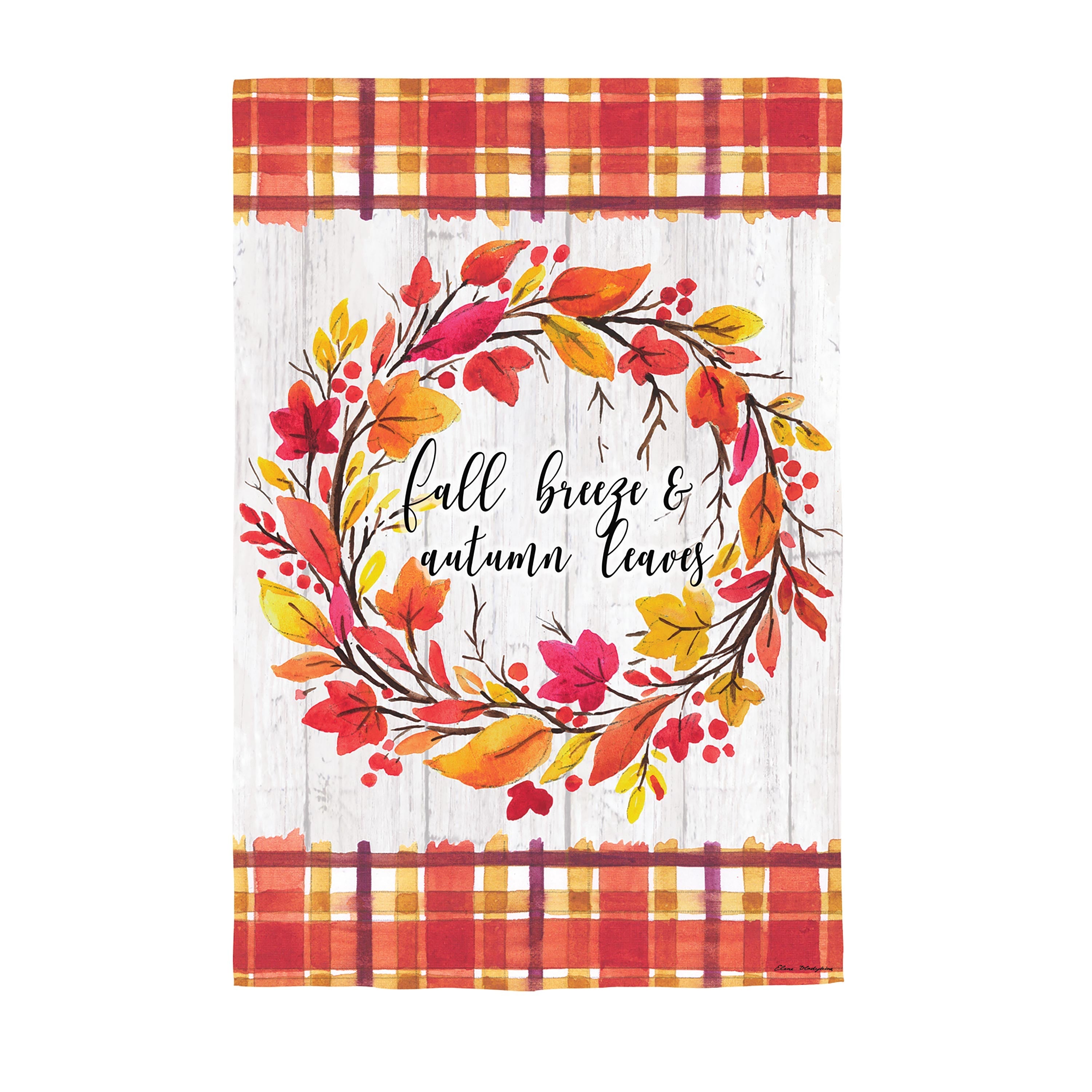 Fall Breeze and Autumn Leaves Moire Garden Flag - Sports Gifts, Sports Memorabilia, Sports Collectibles, Fan Shop