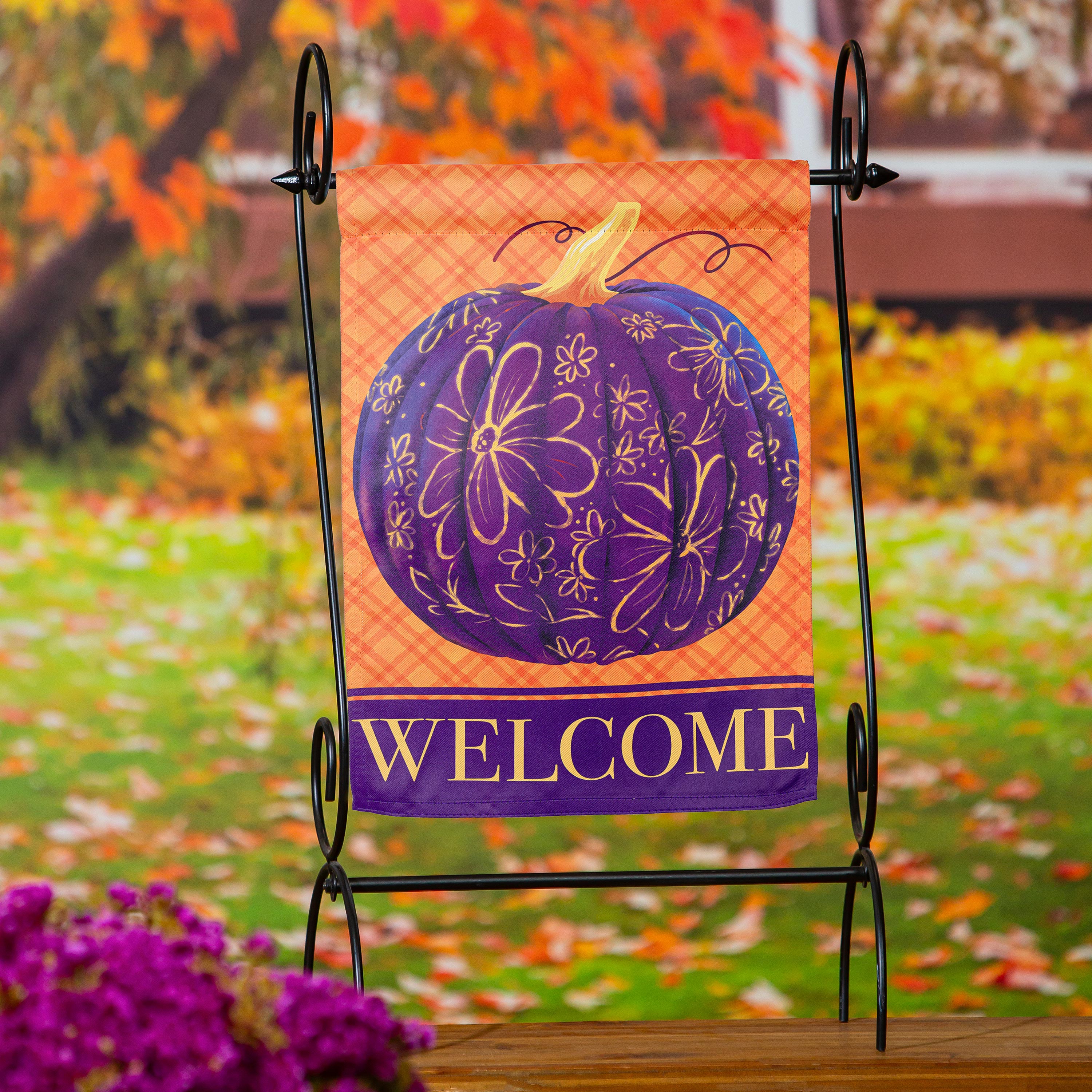 Damascus Pumpkin Suede Garden Flag - Sports Collectibles, Sports Memorabilia, Sports Fan Shop, Sports Gifts
