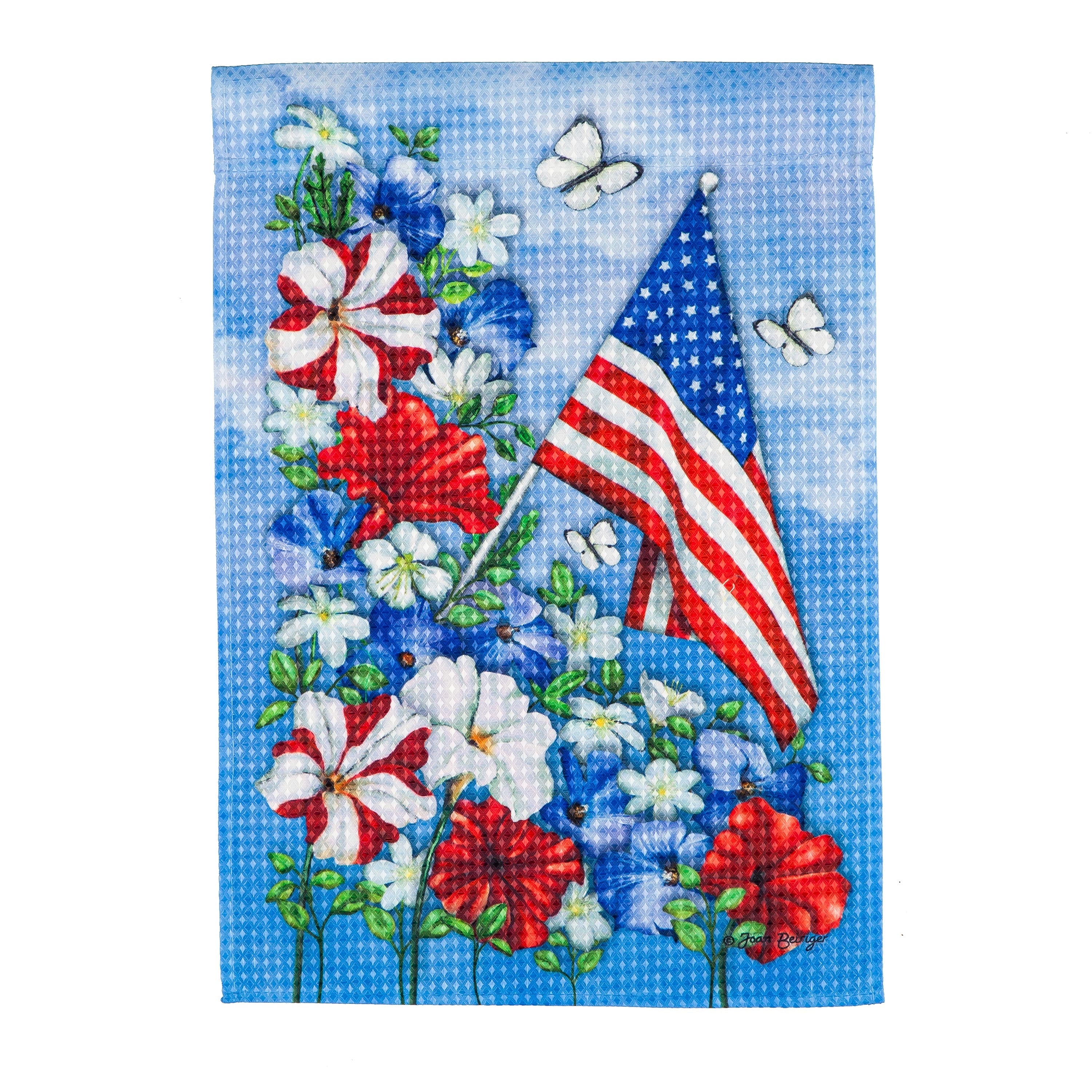 Patriotic Garden Waffle Garden Flag - Sports Collectibles, Sports Memorabilia, Sports Fan Shop, Sports Gifts