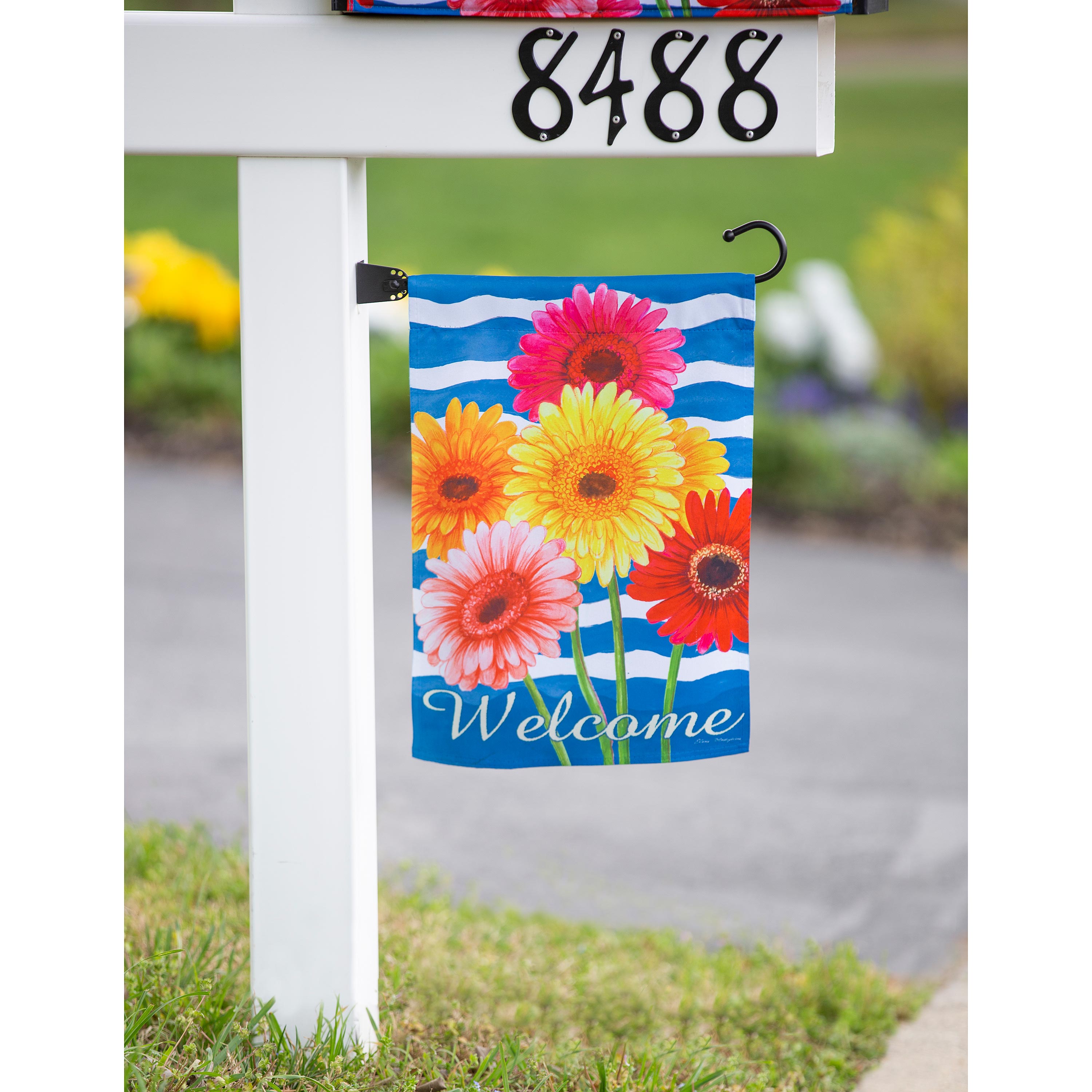 Spring Gerbera Bouquet Garden Suede Flag - Sports Collectibles, Sports Memorabilia, Sports Fan Shop, Sports Gifts