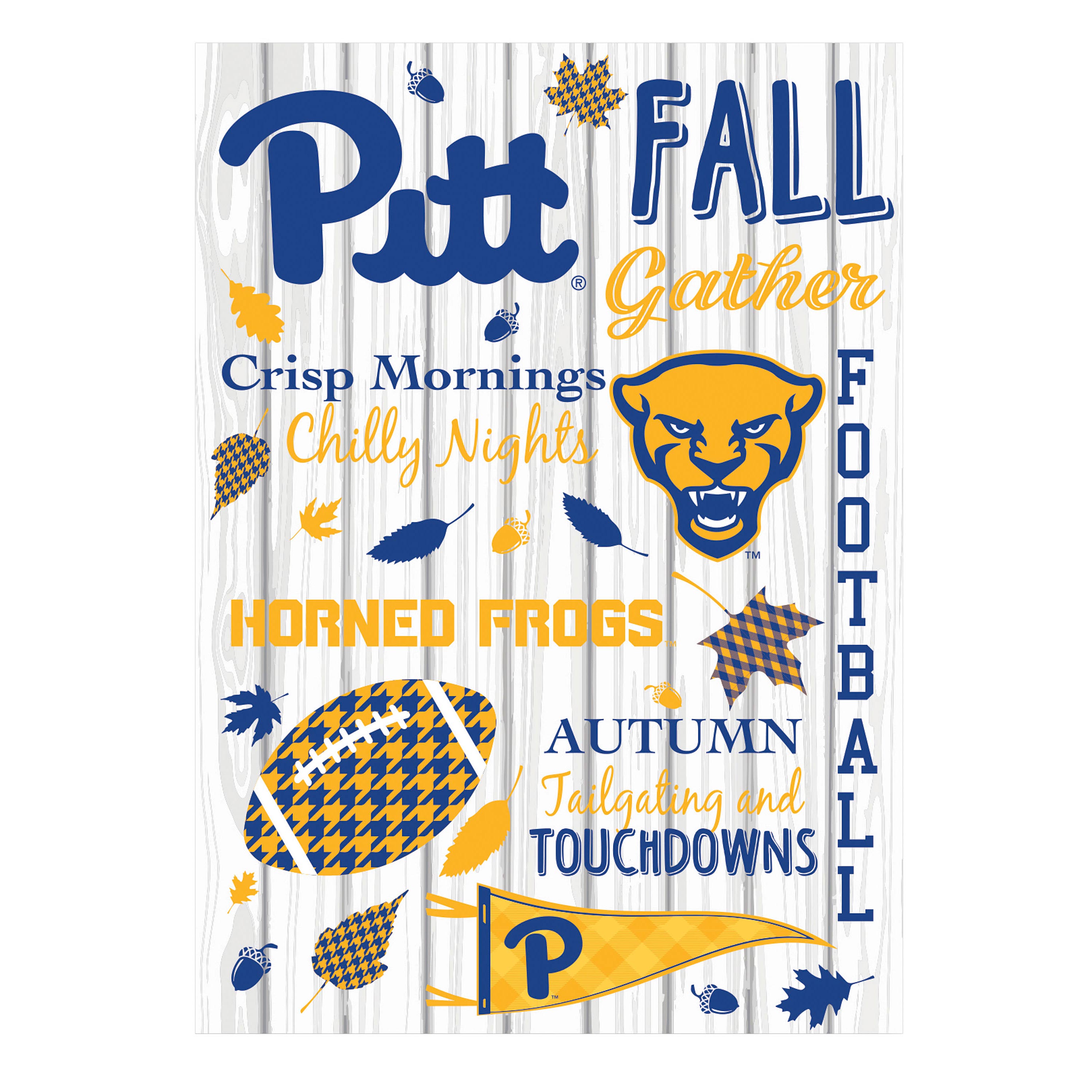 University of Pittsburgh, Moire Flag, GDN, Fall Seasonal - Sports Collectibles, Sports Memorabilia, Sports Fan Shop, Sports Gifts