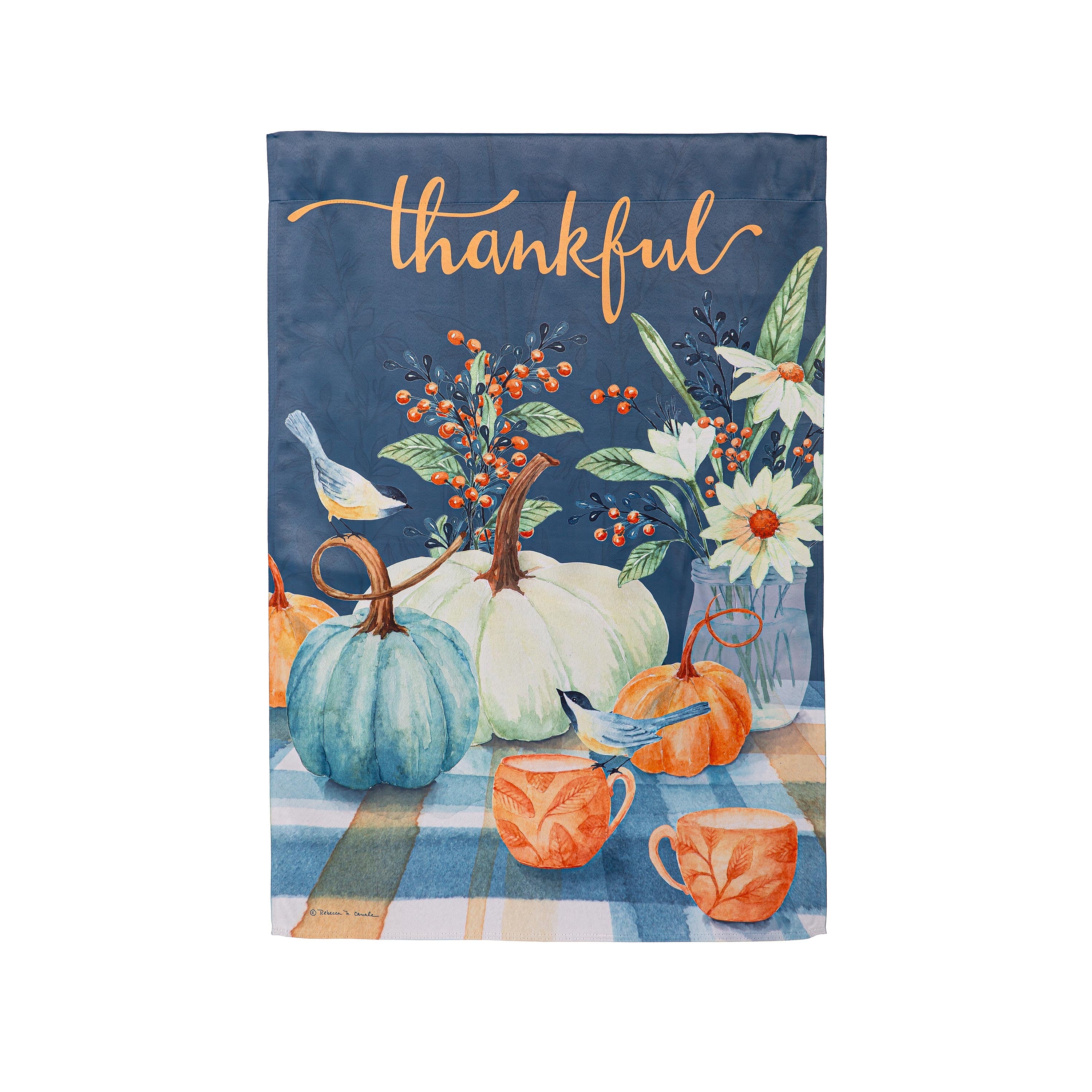 Thankful Harvest Suede House Flag - Sports Collectibles, Sports Memorabilia, Sports Fan Shop, Sports Gifts
