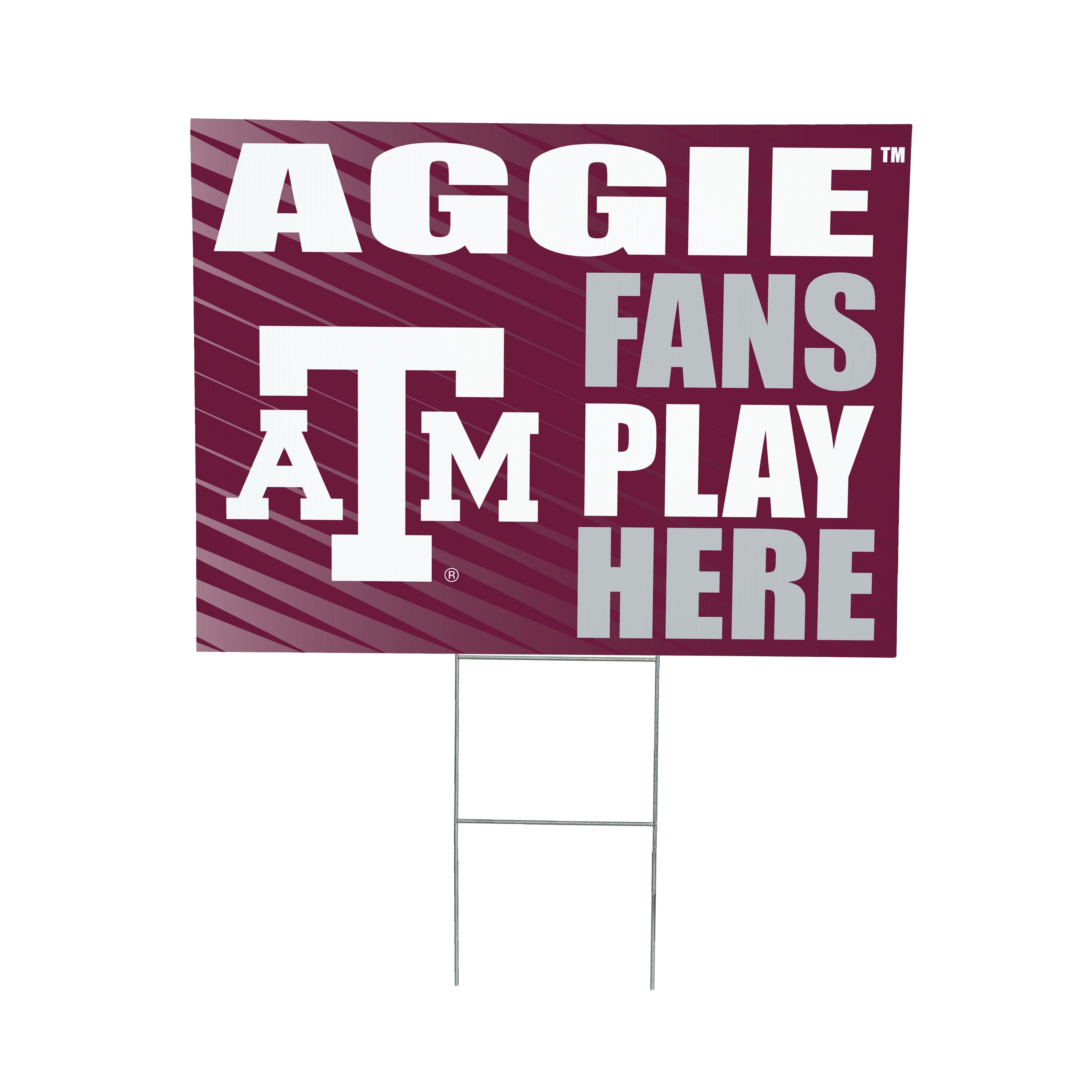 Texas A&M Coroplast Yard Sign "Fans Play Here" - Sports Collectibles, Sports Memorabilia, Sports Fan Shop, Sports Gifts