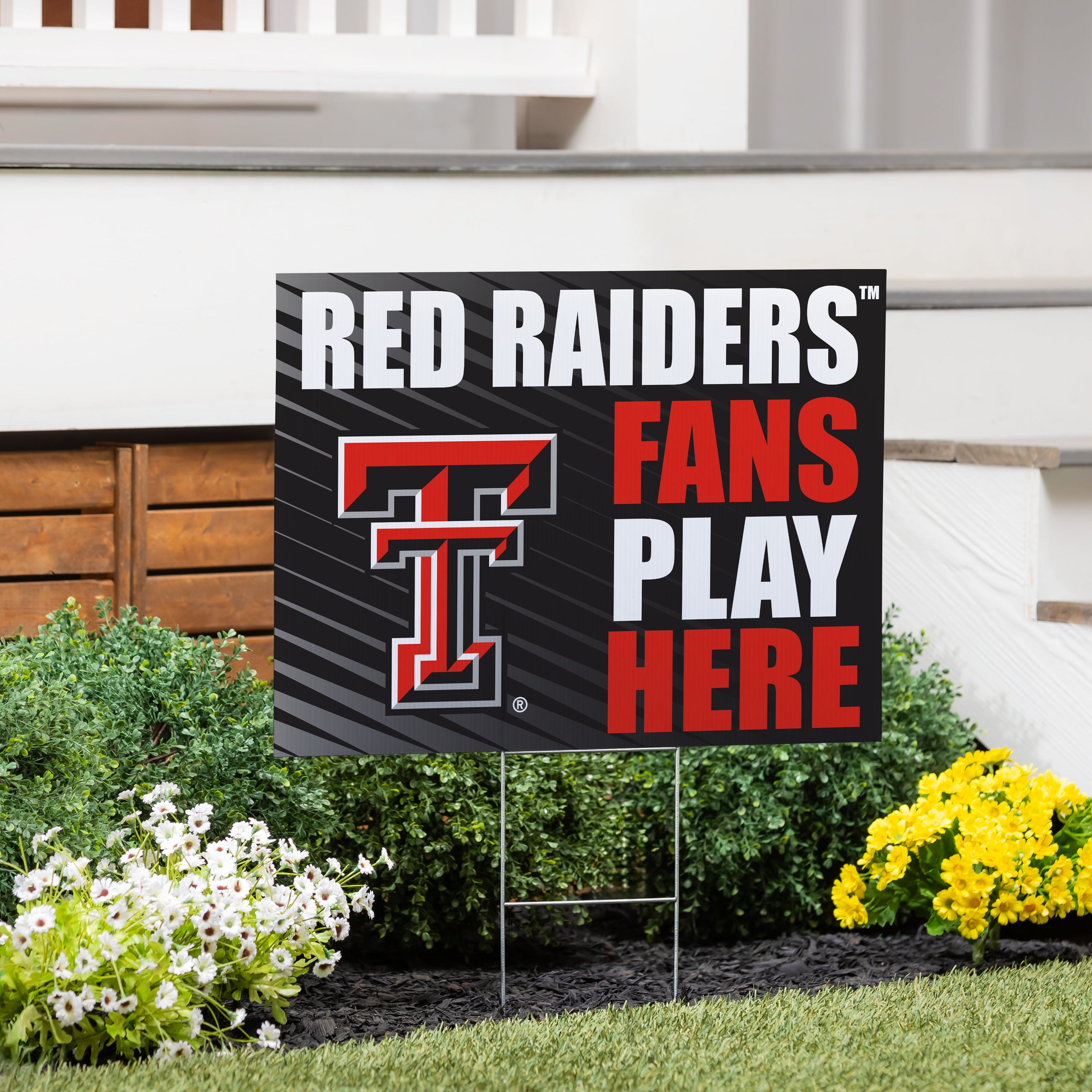 Texas Tech University Coroplast Yard Sign "Fans Play Here" - Sports Collectibles, Sports Memorabilia, Sports Fan Shop, Sports Gifts