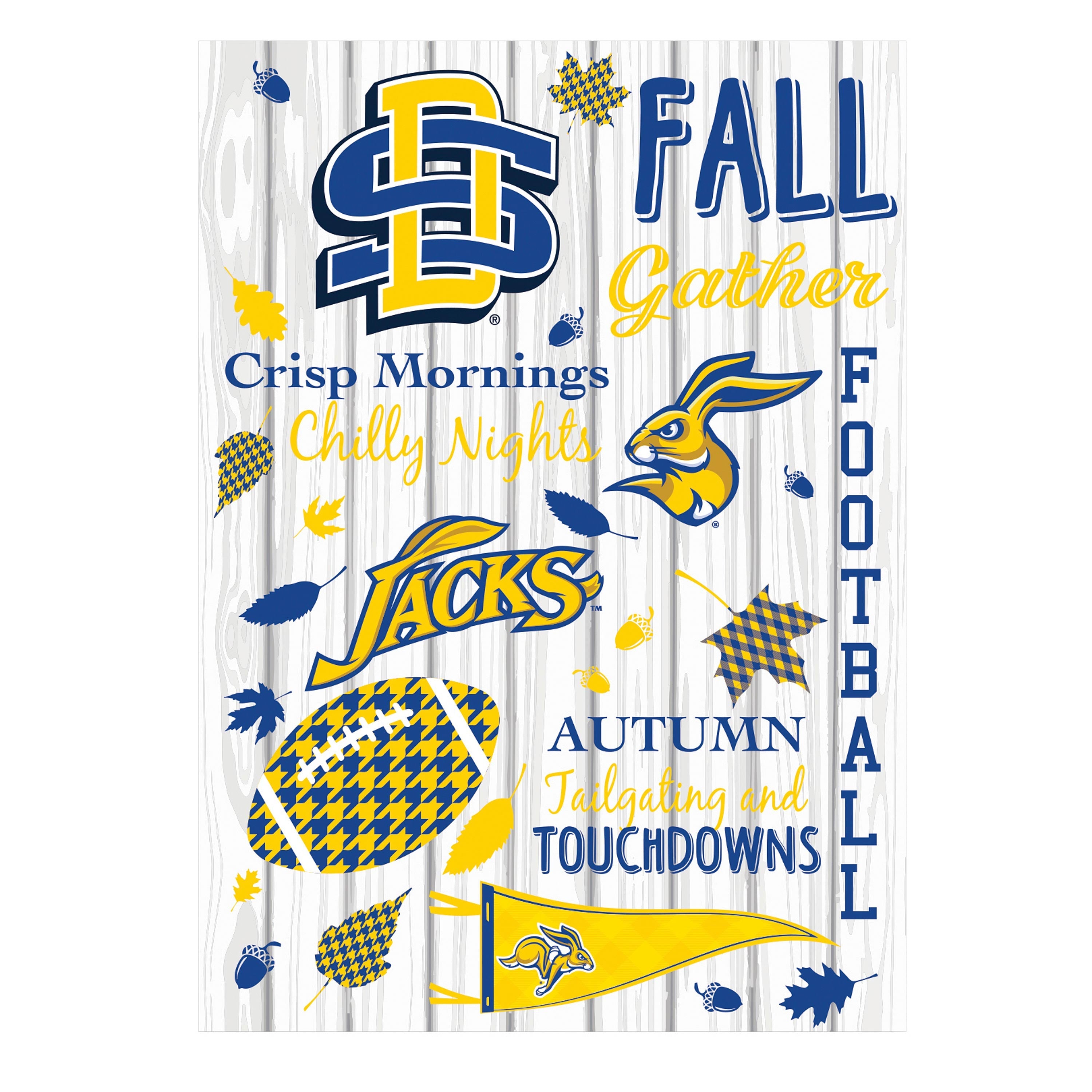 South Dakota State University, Moire Flag, House Size, Fall Seasonal - Sports Collectibles, Sports Memorabilia, Sports Fan Shop, Sports Gifts