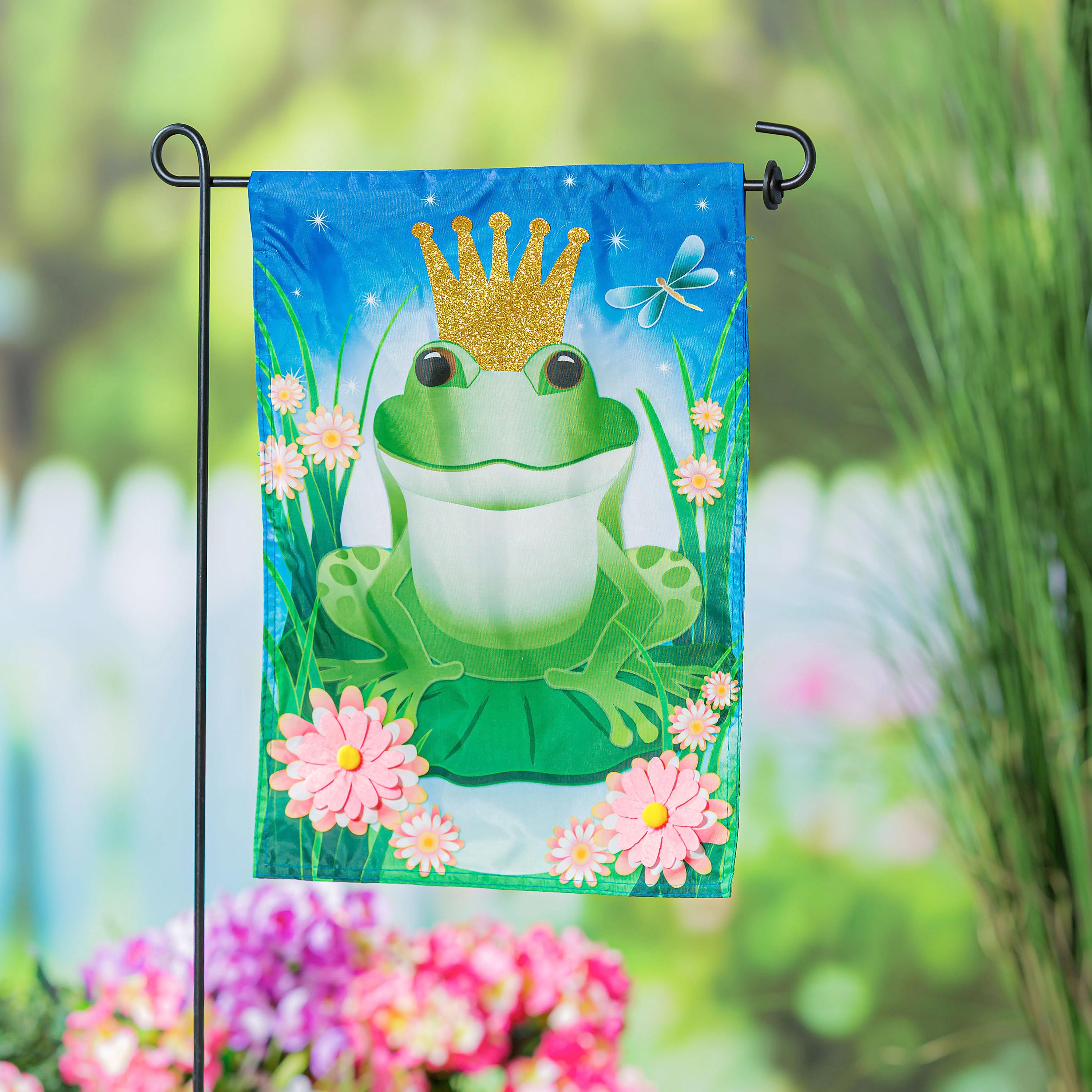 Prince Frog Applique Garden Flag - Sports Collectibles, Sports Memorabilia, Sports Fan Shop, Sports Gifts