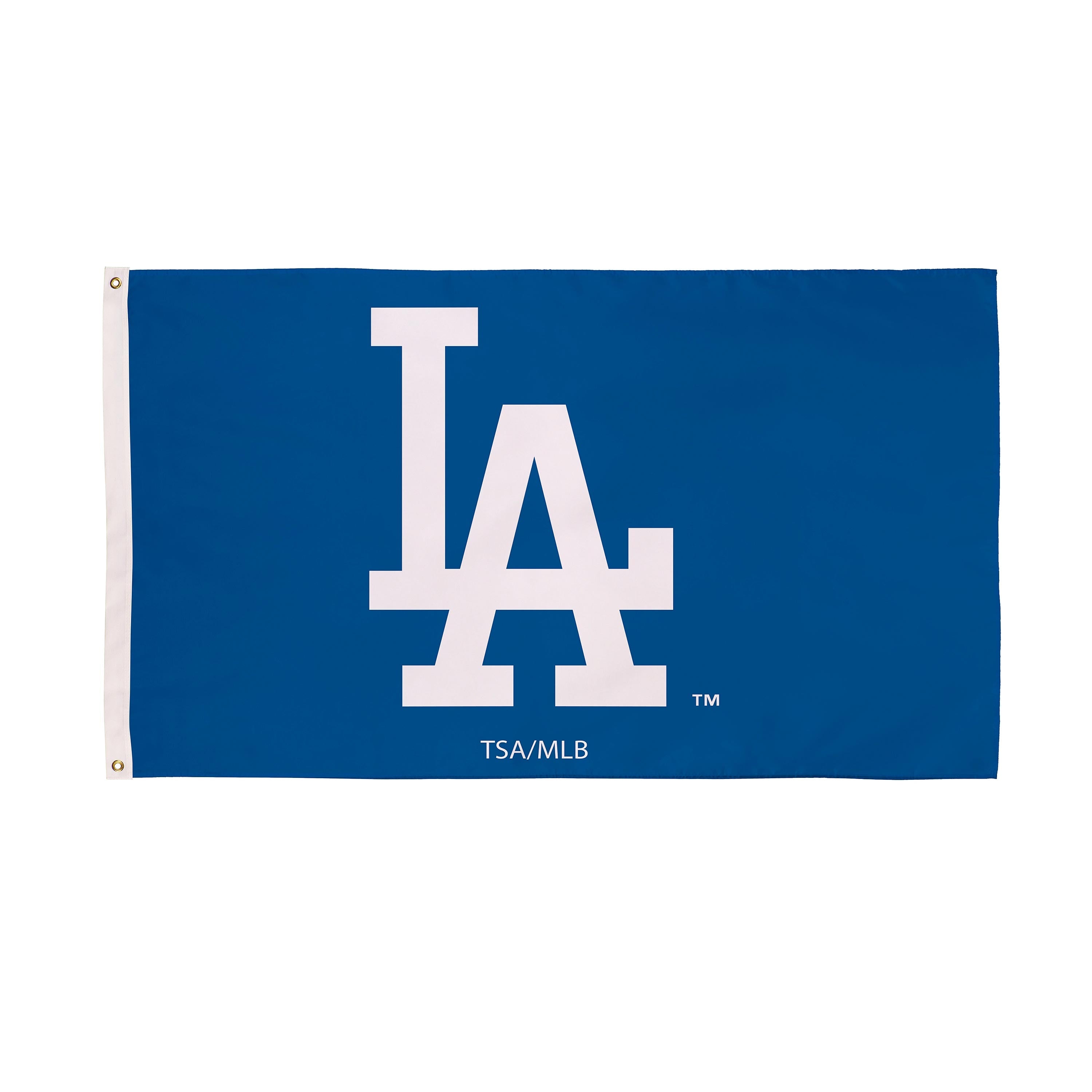 Los Angeles Dodgers Single Sided Flag w/ 2 Grommets, 3'x5' - Sports Collectibles, Sports Memorabilia, Sports Fan Shop, Sports Gifts
