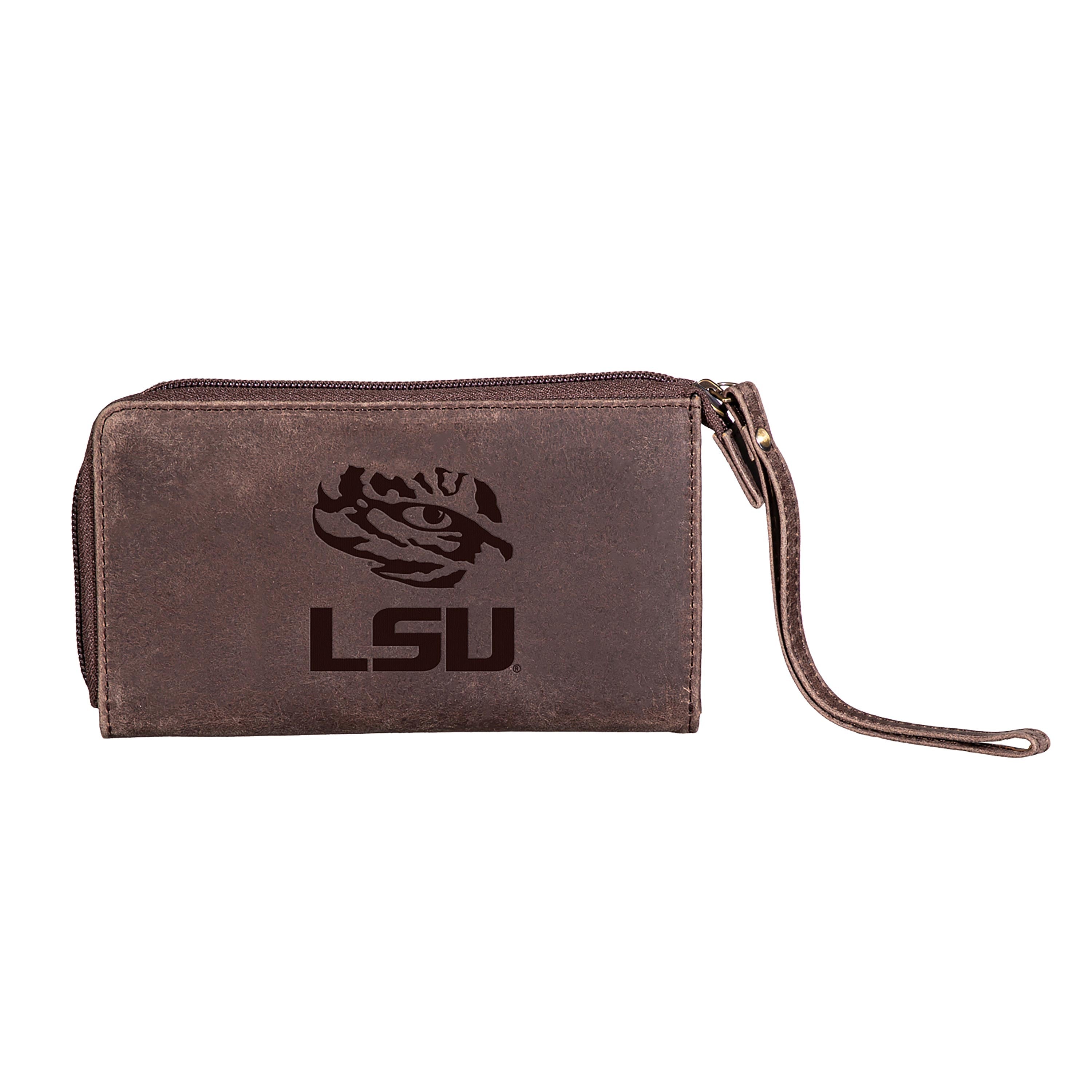 Wristlet Wallet, Brown, Louisiana State University - Sports Collectibles, Sports Memorabilia, Sports Fan Shop, Sports Gifts
