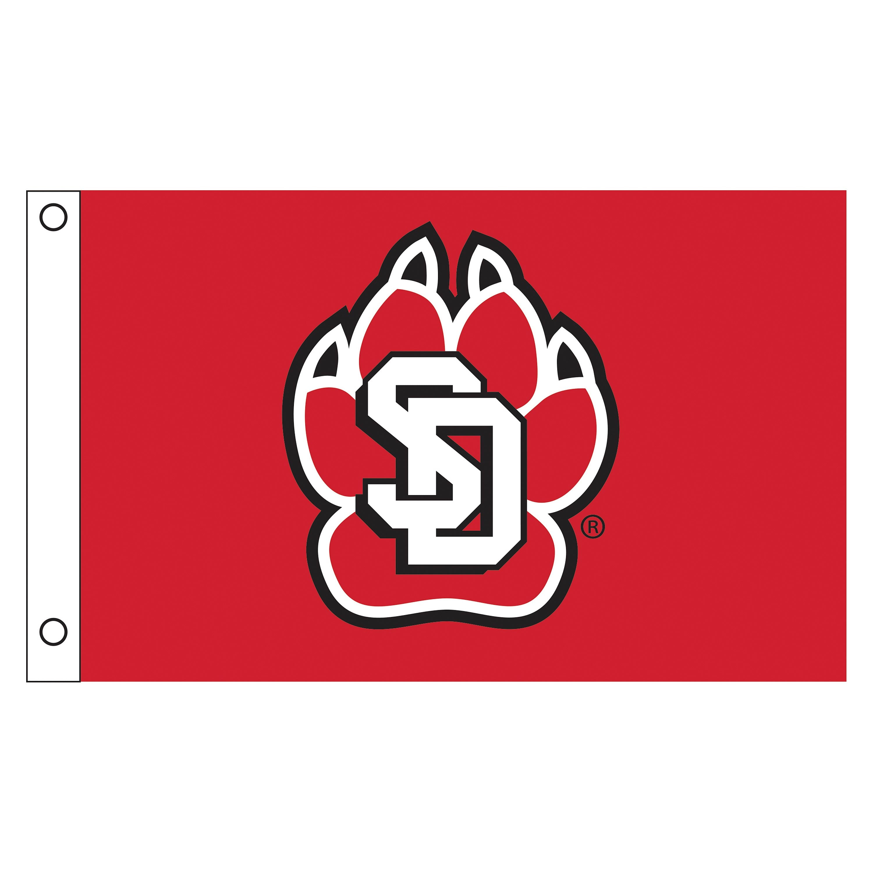 University of South Dakota Single Sided Flag w/ 2 Grommets, 3'x5' - Sports Gifts, Sports Memorabilia, Sports Collectibles, Fan Shop