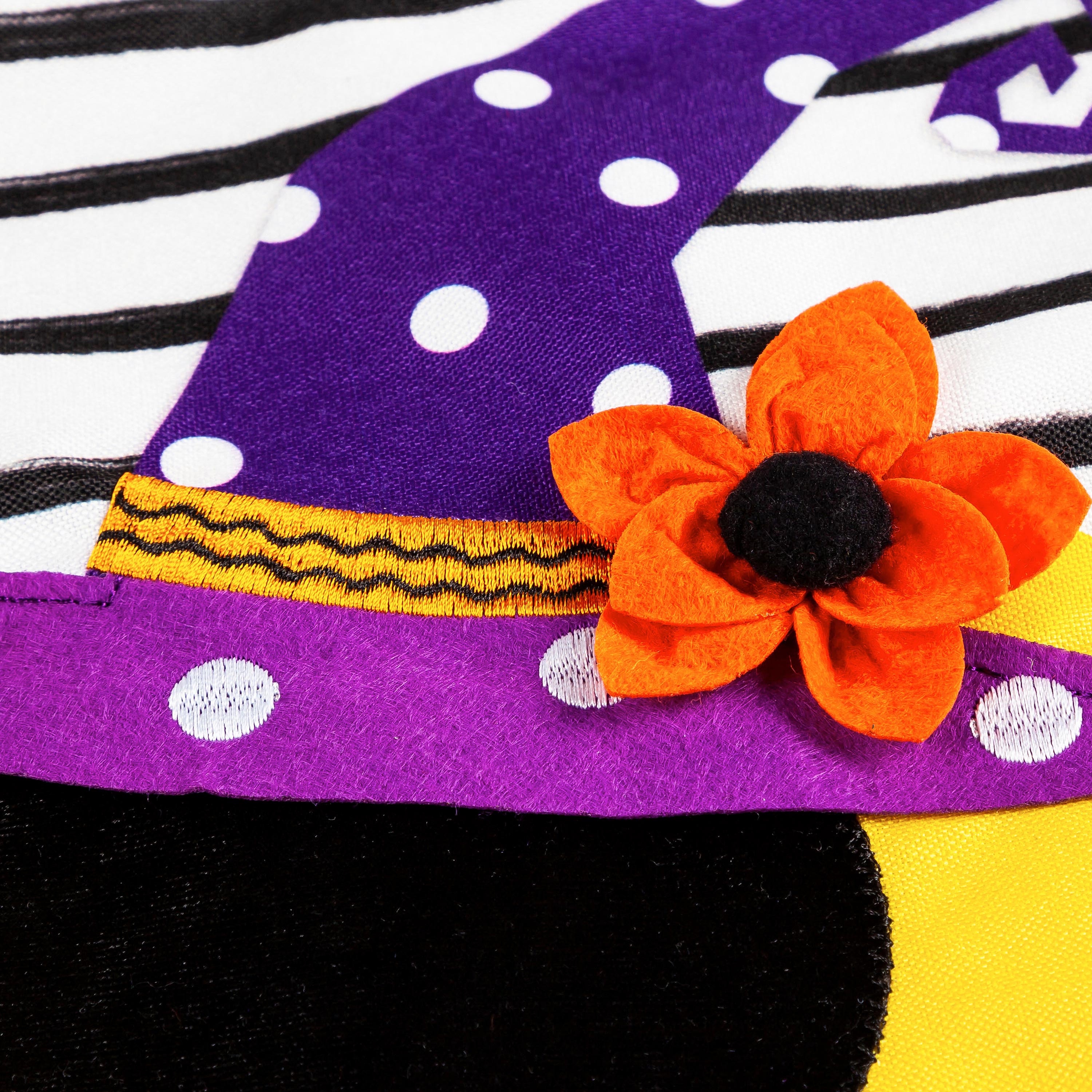 Witchy Black Cat Garden Linen Flag - Sports Collectibles, Sports Memorabilia, Sports Fan Shop, Sports Gifts