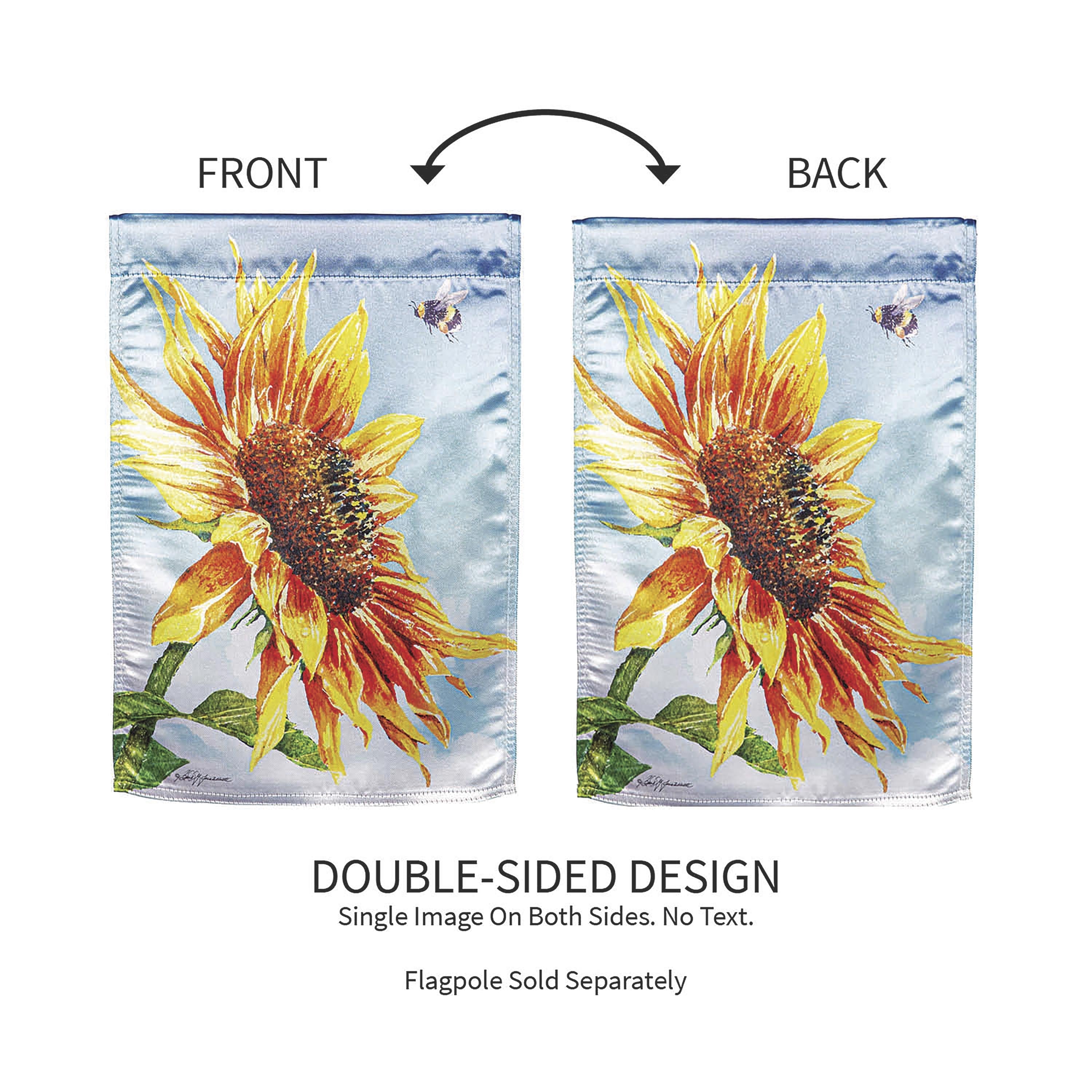 New Morning Sunflower Lustre Garden Flag - Sports Collectibles, Sports Memorabilia, Sports Fan Shop, Sports Gifts