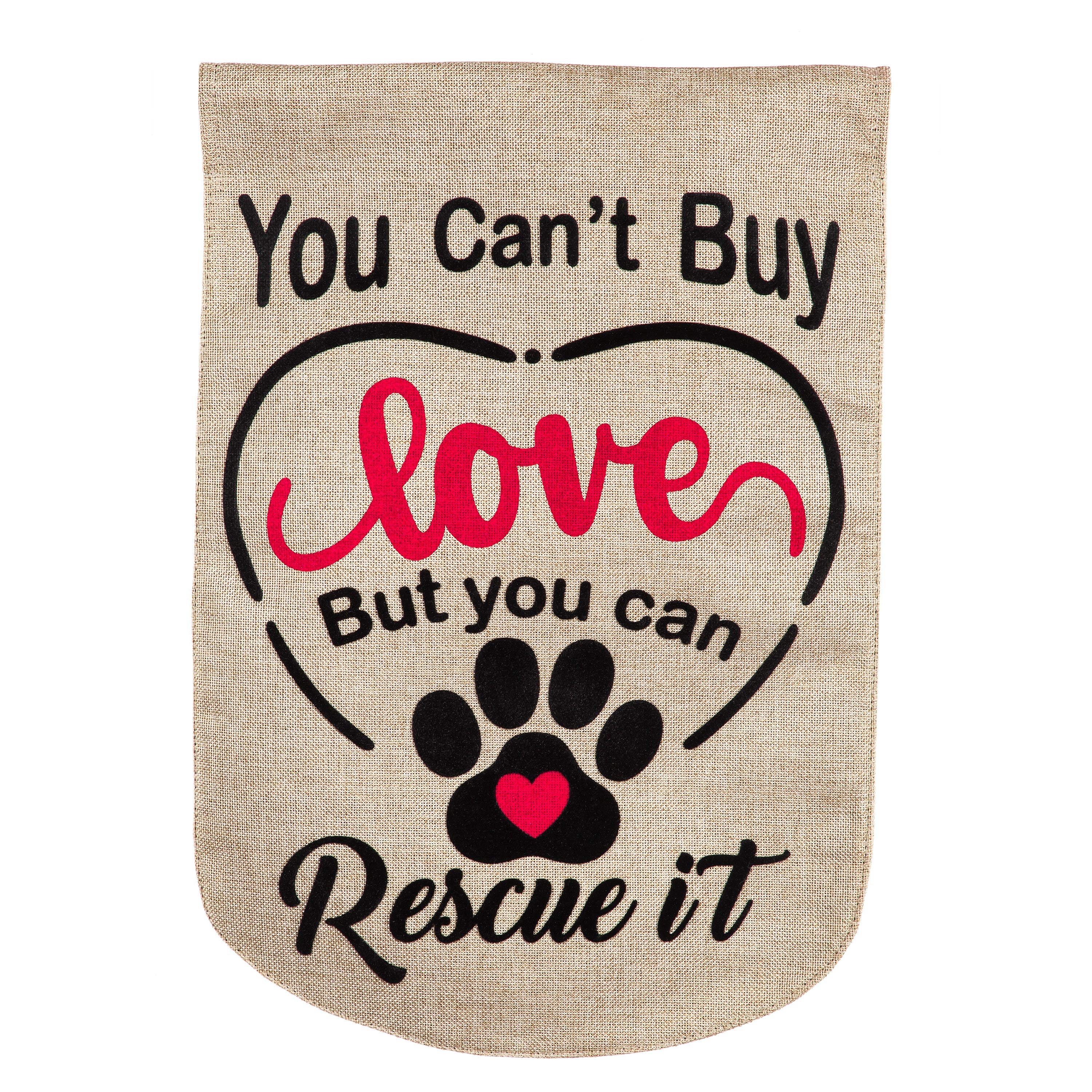 You Can't Buy Love Garden Burlap Flag - Sports Collectibles, Sports Memorabilia, Sports Fan Shop, Sports Gifts