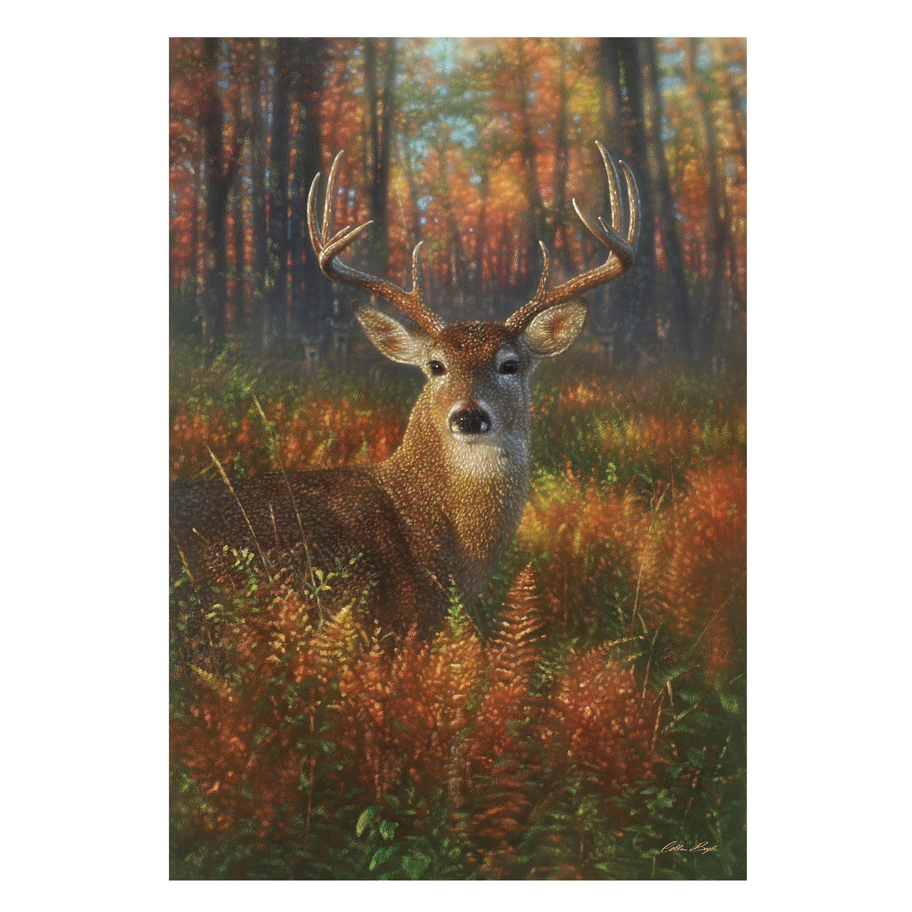 Gazing Autumn Buck Suede Garden Flag - Sports Collectibles, Sports Memorabilia, Sports Fan Shop, Sports Gifts