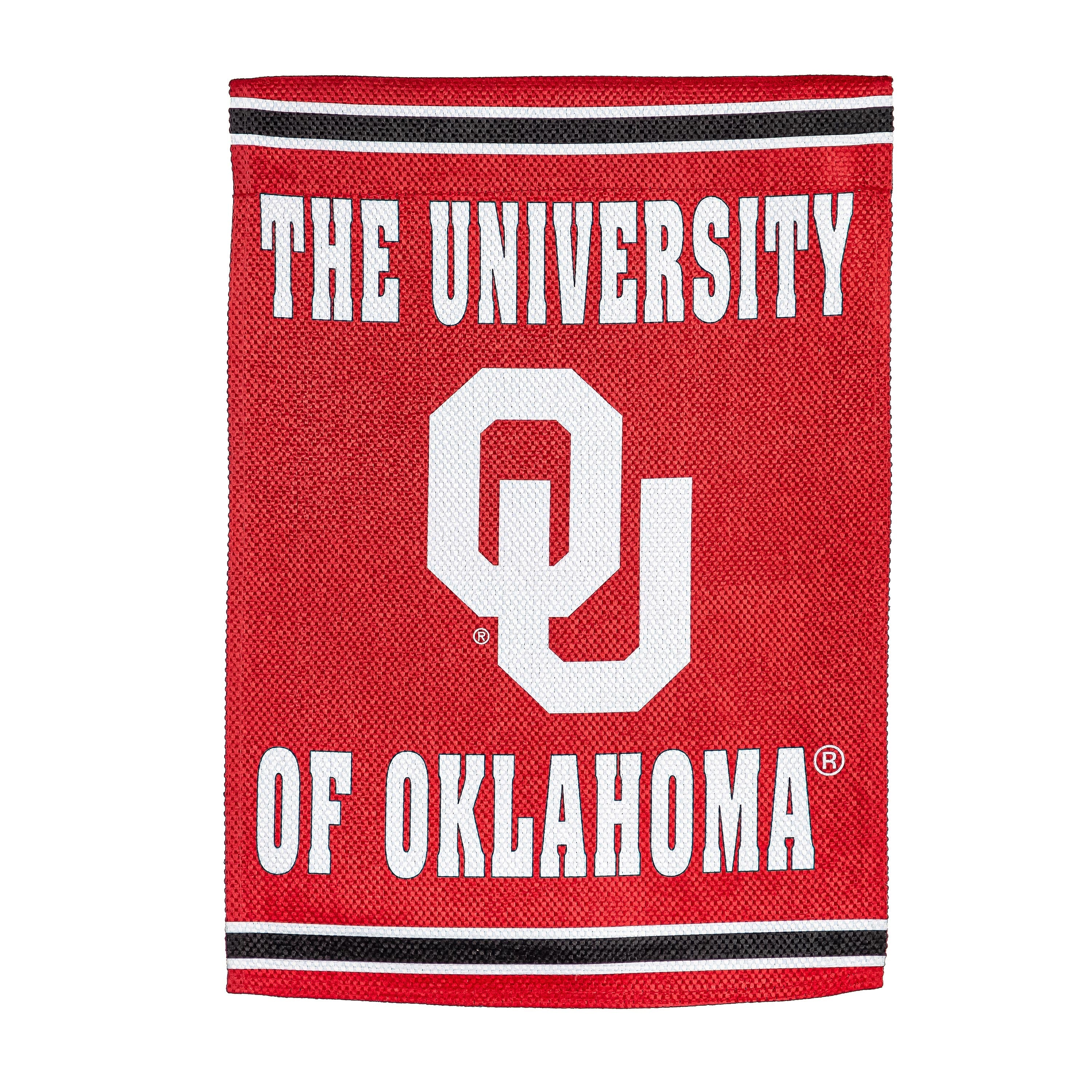 Embossed Suede Flag, House Size, University of Oklahoma - Sports Collectibles, Sports Memorabilia, Sports Fan Shop, Sports Gifts