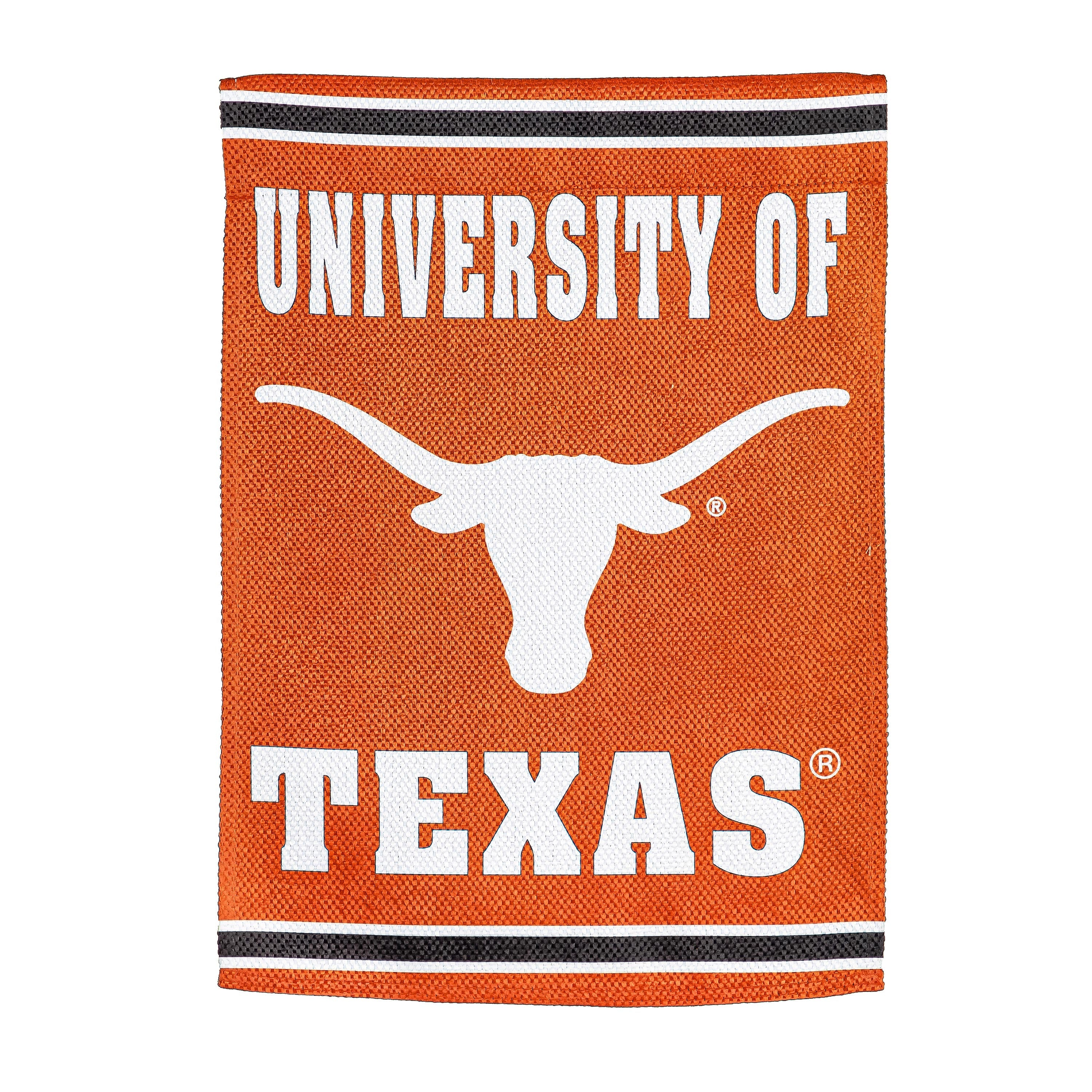 Embossed Suede Flag, House Size, University of Texas - Sports Collectibles, Sports Memorabilia, Sports Fan Shop, Sports Gifts