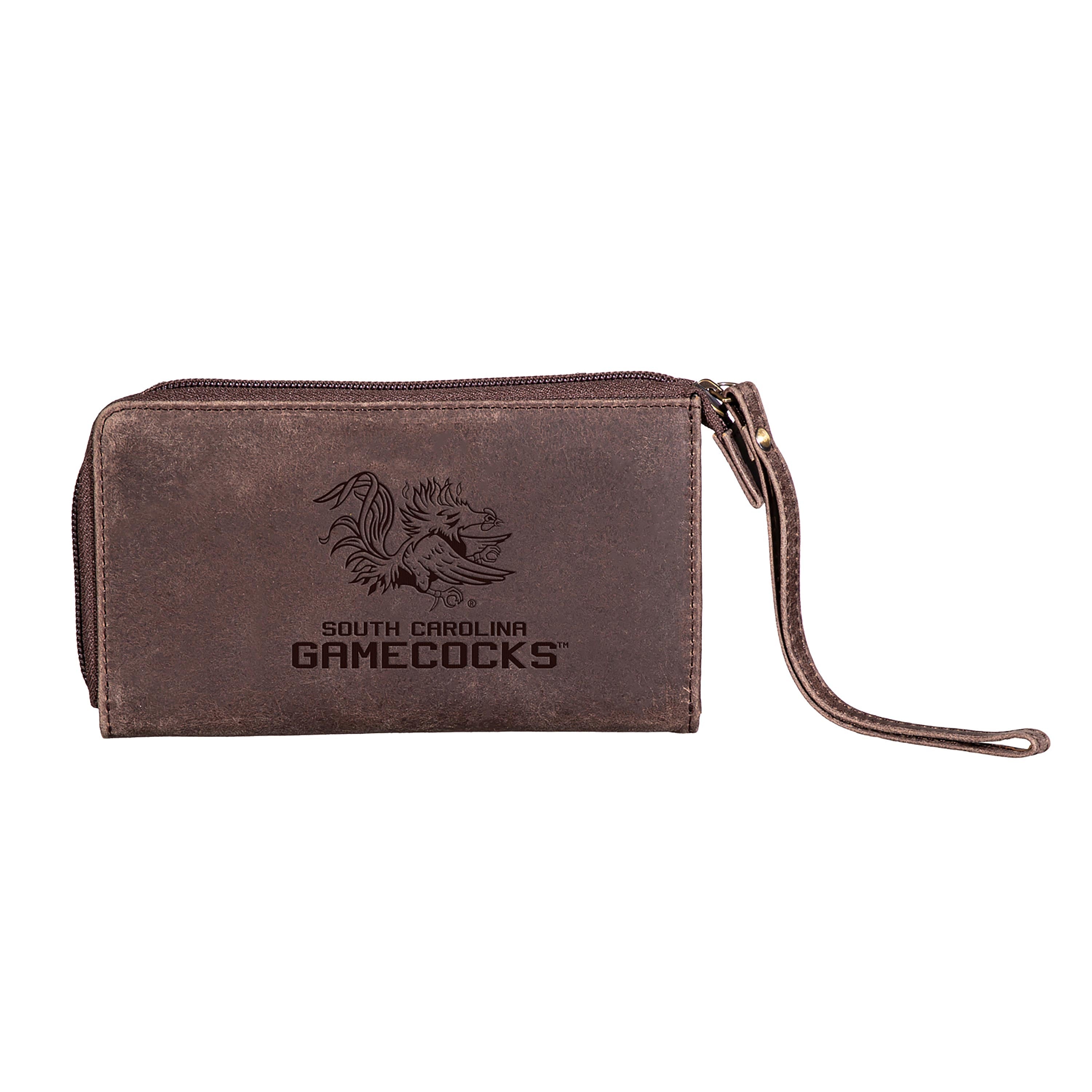 Wristlet Wallet, Brown, University of South Carolina - Sports Collectibles, Sports Memorabilia, Sports Fan Shop, Sports Gifts