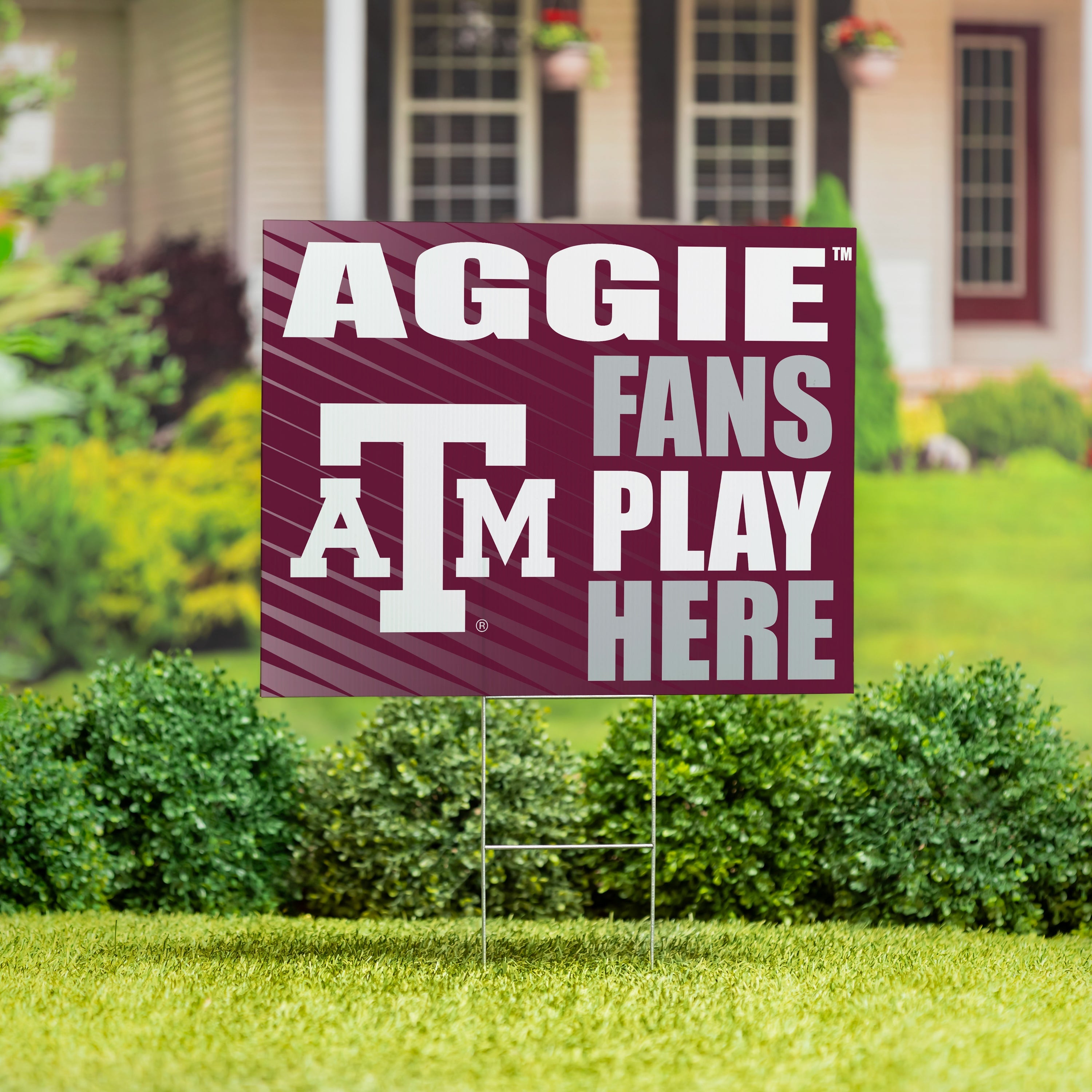 Texas A&M Coroplast Yard Sign "Fans Play Here" - Sports Collectibles, Sports Memorabilia, Sports Fan Shop, Sports Gifts
