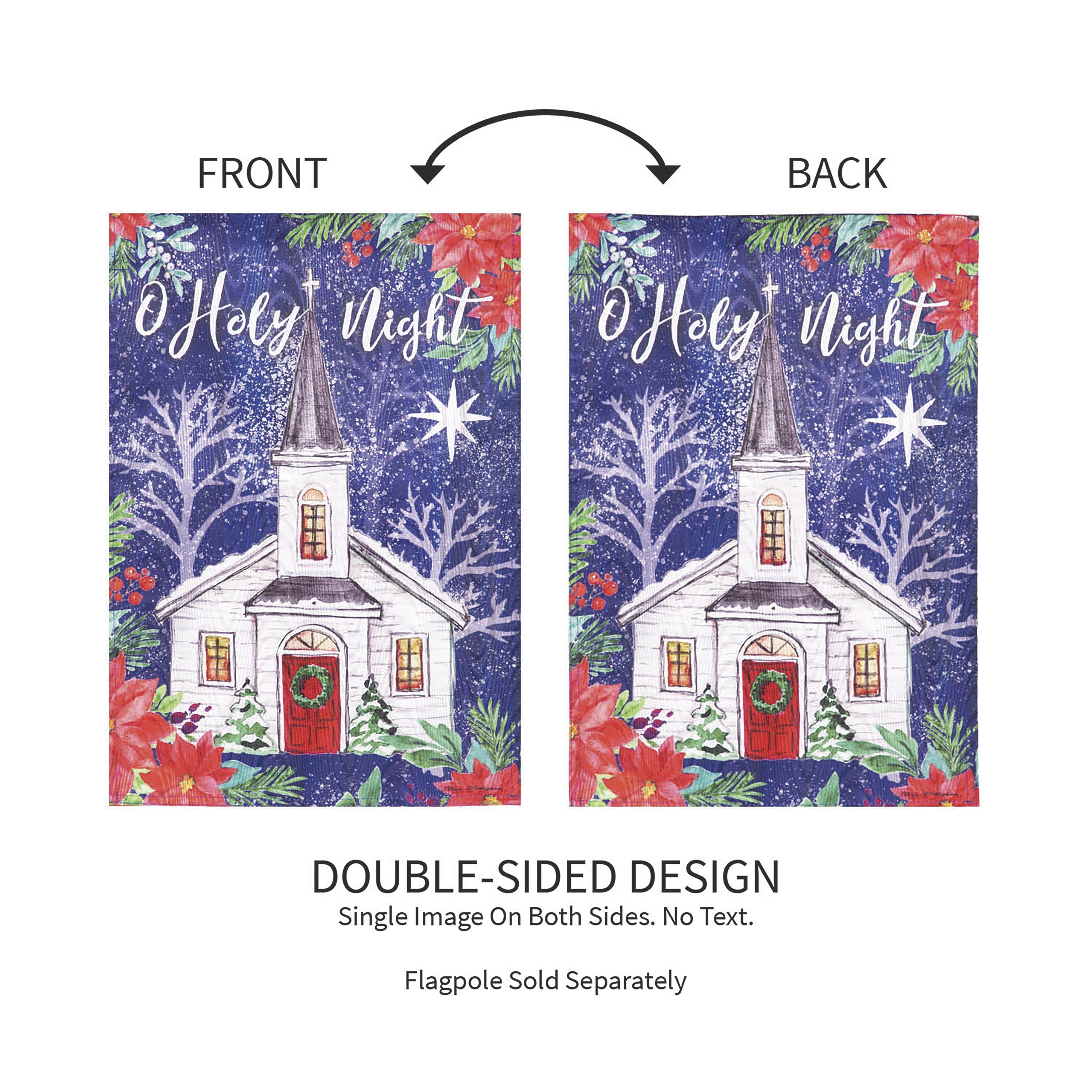 Holy Night Moire Garden Flag - Sports Collectibles, Sports Memorabilia, Sports Fan Shop, Sports Gifts