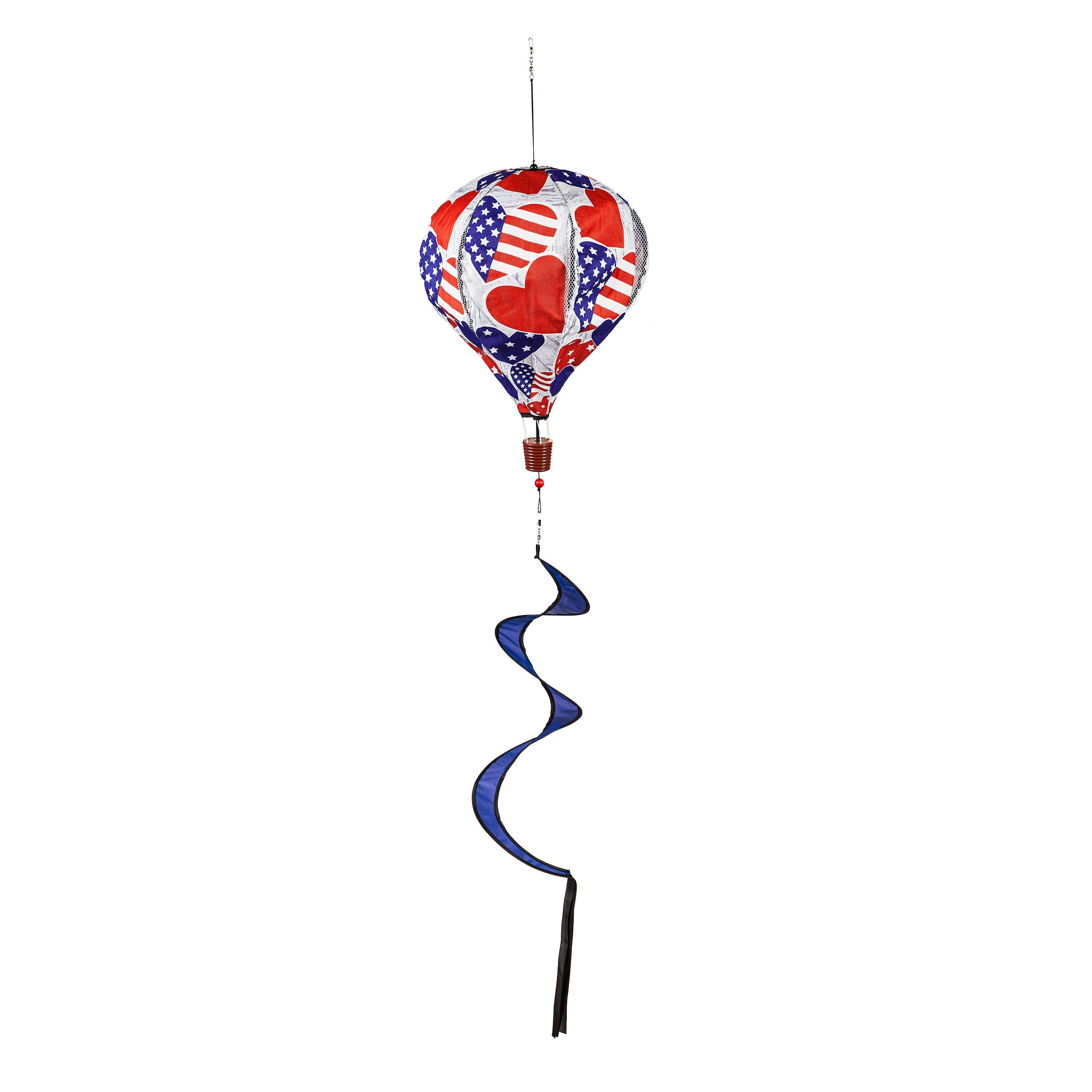 Patriotic Hearts Burlap Balloon Spinner - Sports Collectibles, Sports Memorabilia, Sports Fan Shop, Sports Gifts