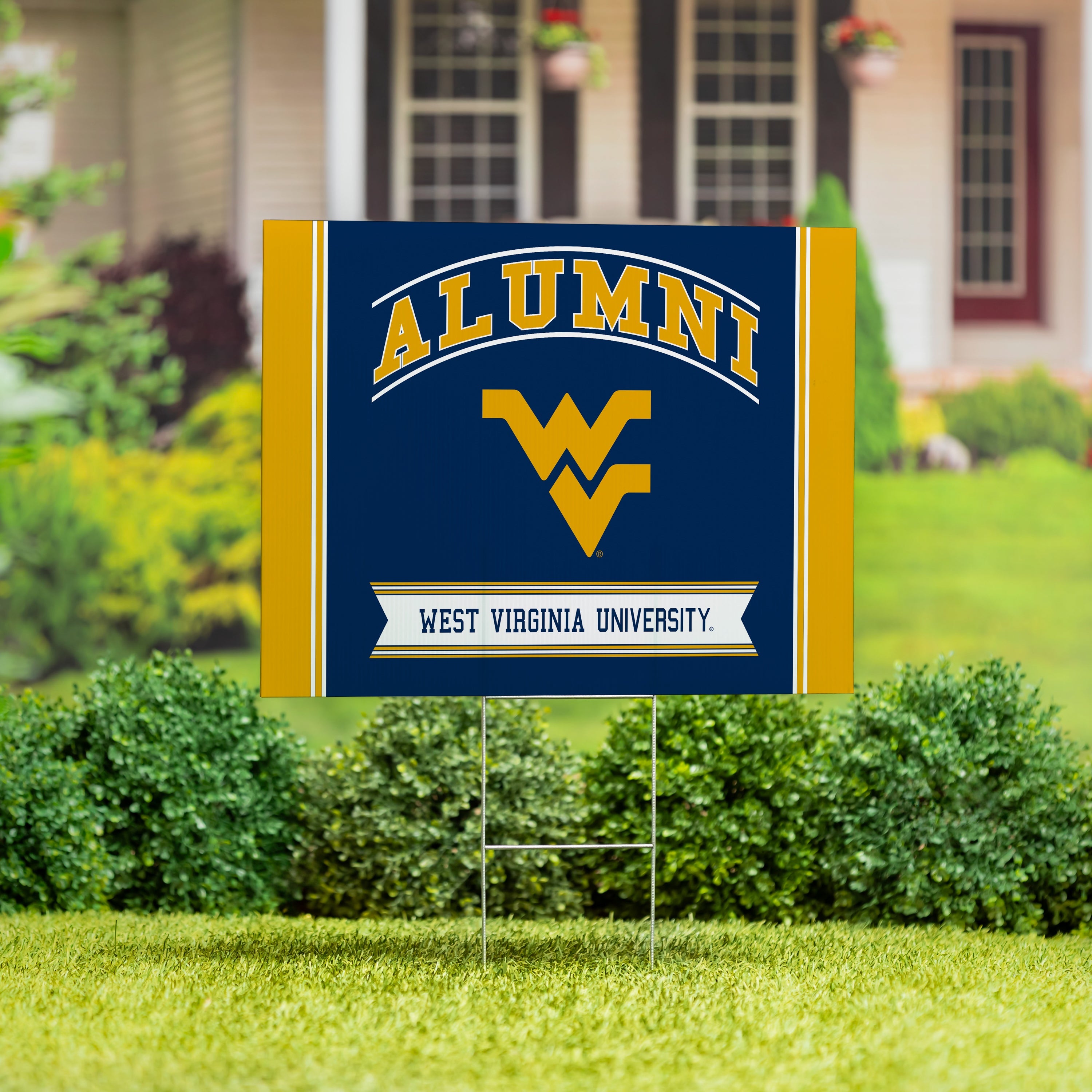 West Virginia University Coroplast Yard Sign Alumni - Sports Collectibles, Sports Memorabilia, Sports Fan Shop, Sports Gifts