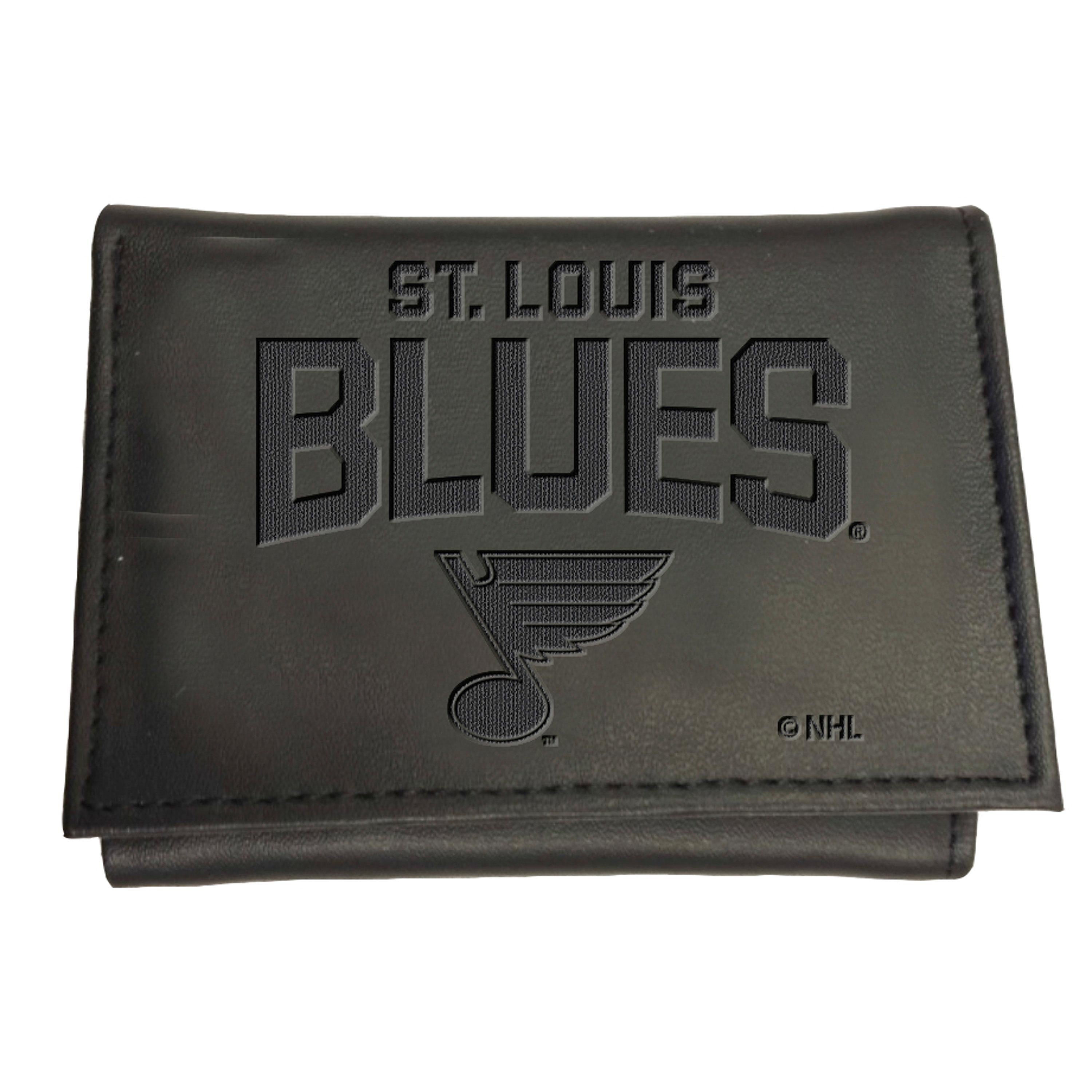 St Louis Blues, Tri-Fold Wallet, Black - Sports Gifts, Sports Memorabilia, Sports Collectibles, Fan Shop