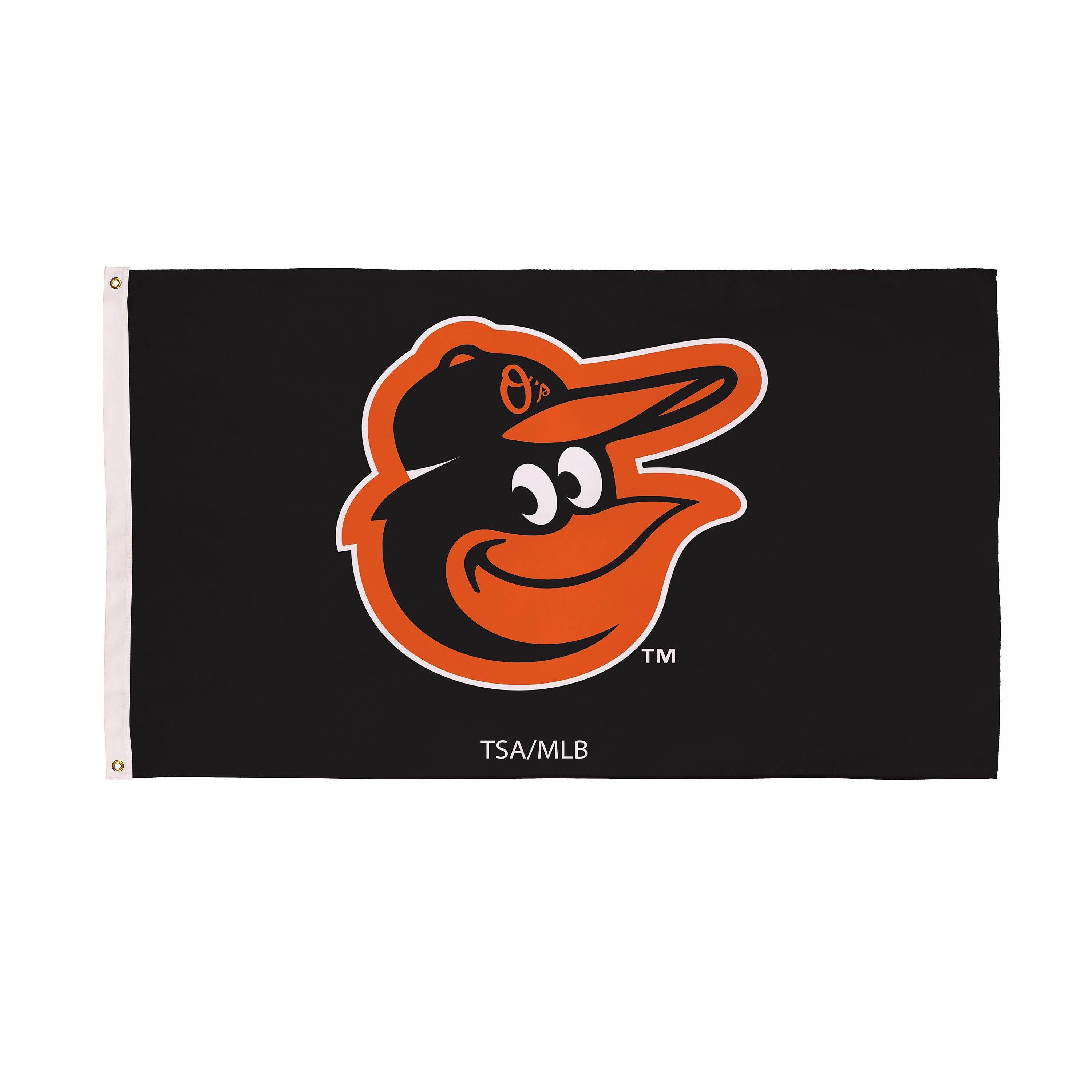 Baltimore Orioles Single Sided Flag w/ 2 Grommets, 3'x5' - Sports Collectibles, Sports Memorabilia, Sports Fan Shop, Sports Gifts