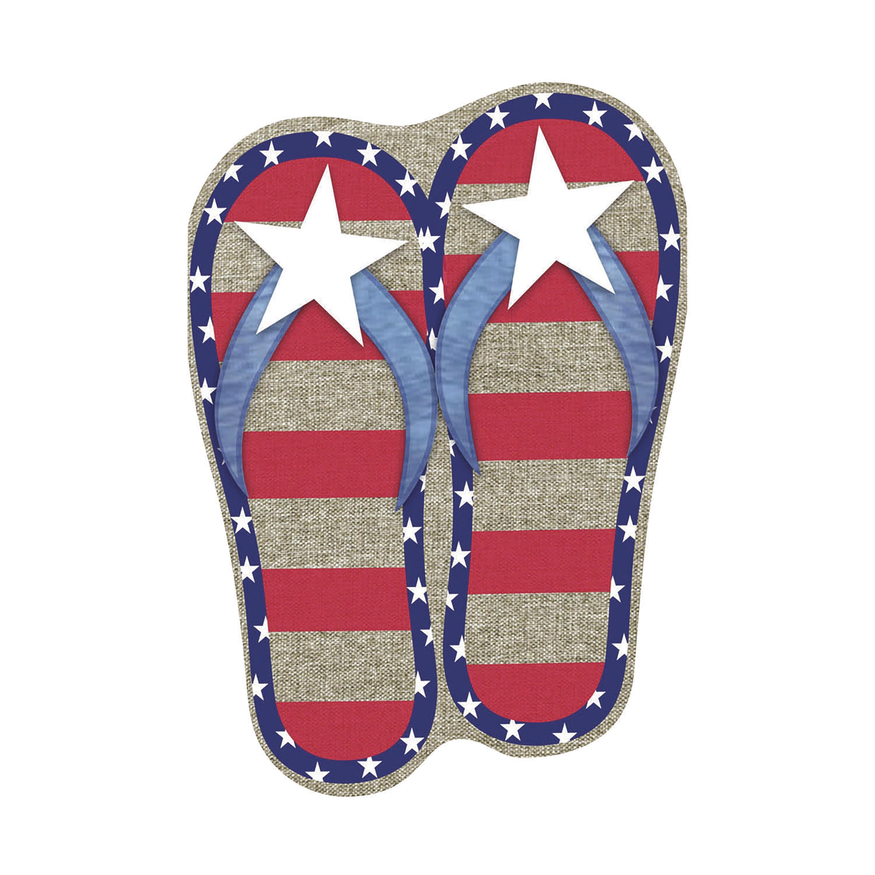 Garden Burlap Patriotic Flip Flops Flag - Sports Gifts, Sports Memorabilia, Sports Collectibles, Fan Shop