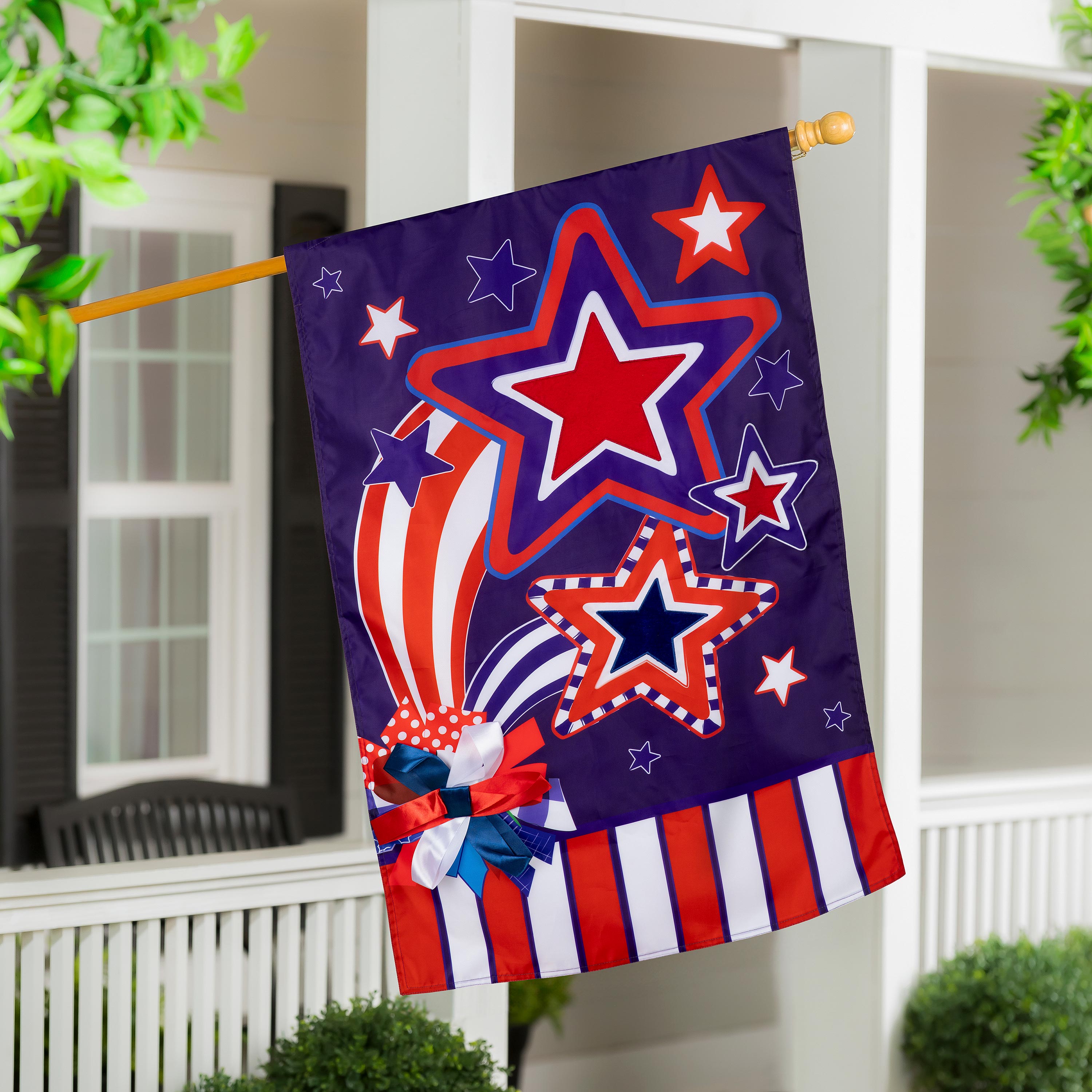 Stars and Stripes Applique House Flag - Sports Collectibles, Sports Memorabilia, Sports Fan Shop, Sports Gifts