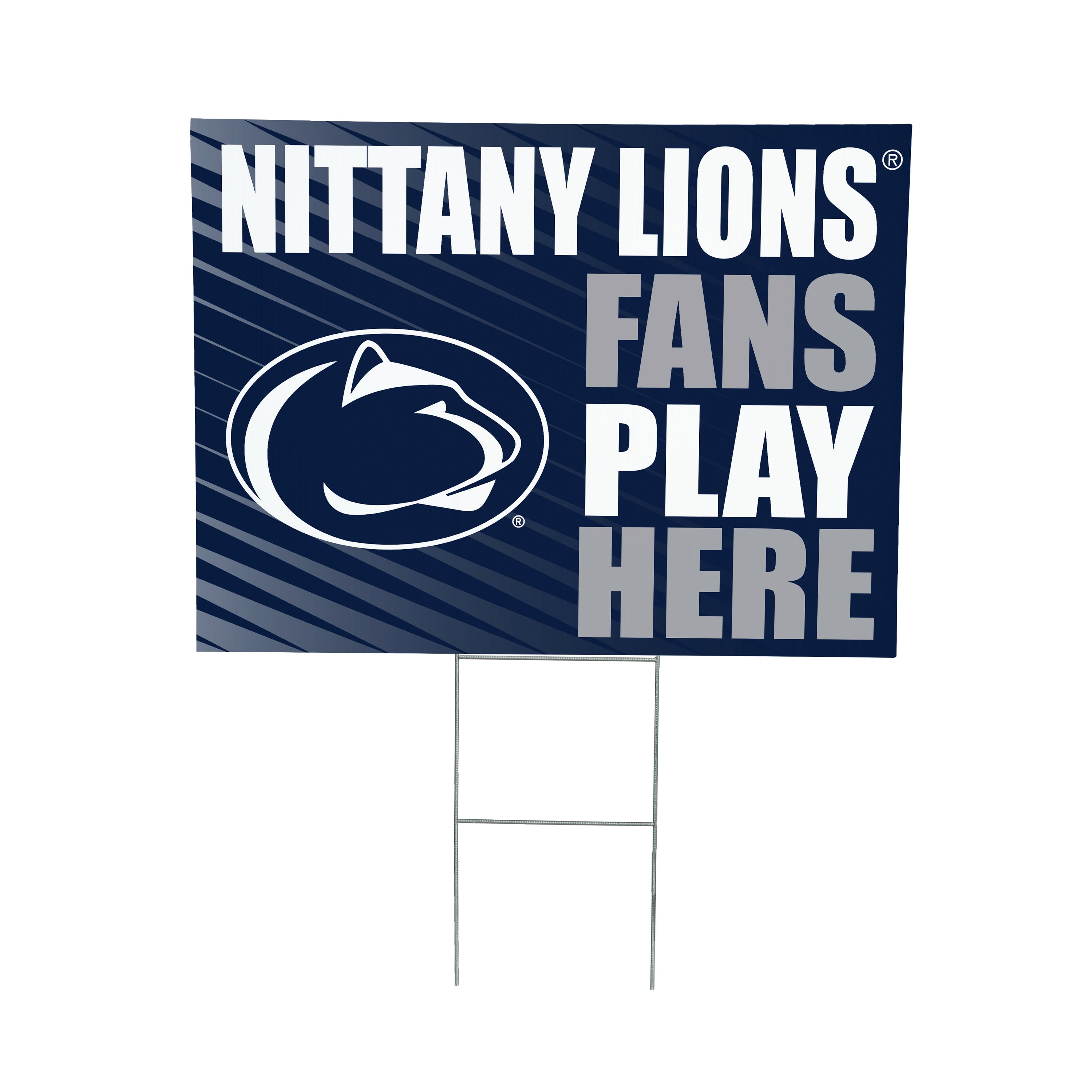 Penn State Coroplast Yard Sign "Fans Play Here" - Sports Collectibles, Sports Memorabilia, Sports Fan Shop, Sports Gifts
