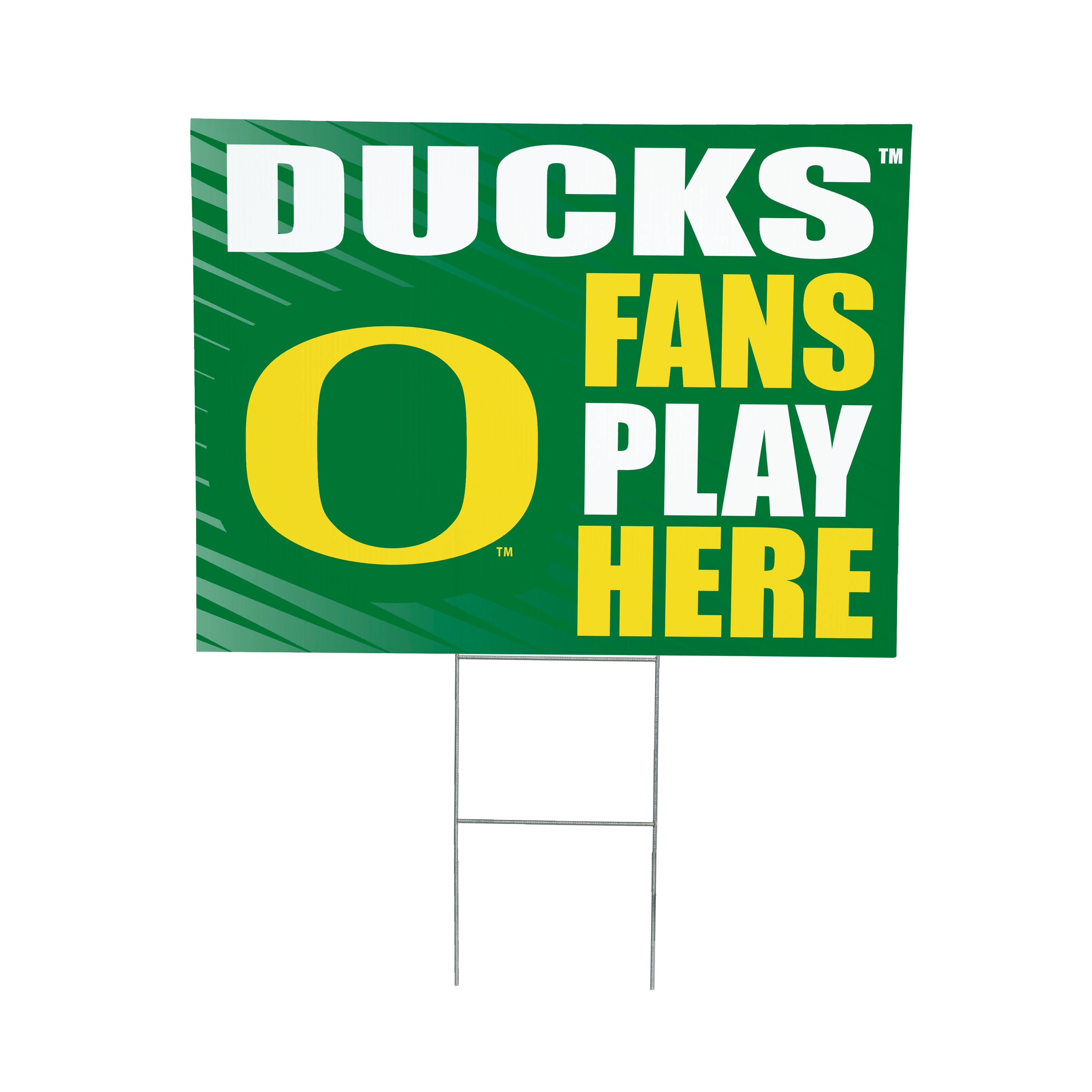 University of Oregon Coroplast Yard Sign "Fans Play Here"