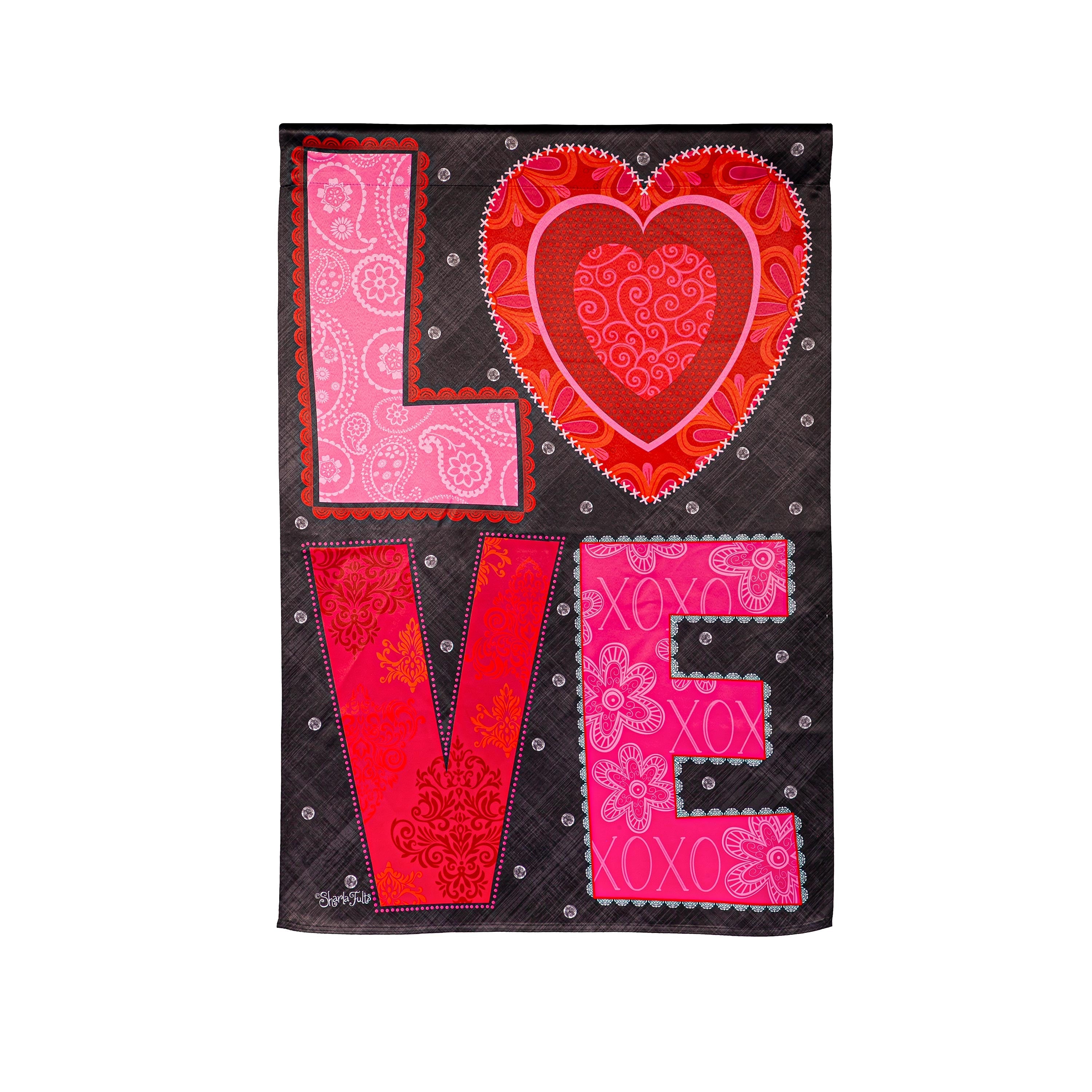 Love Heart House Suede Flag - Sports Collectibles, Sports Memorabilia, Sports Fan Shop, Sports Gifts