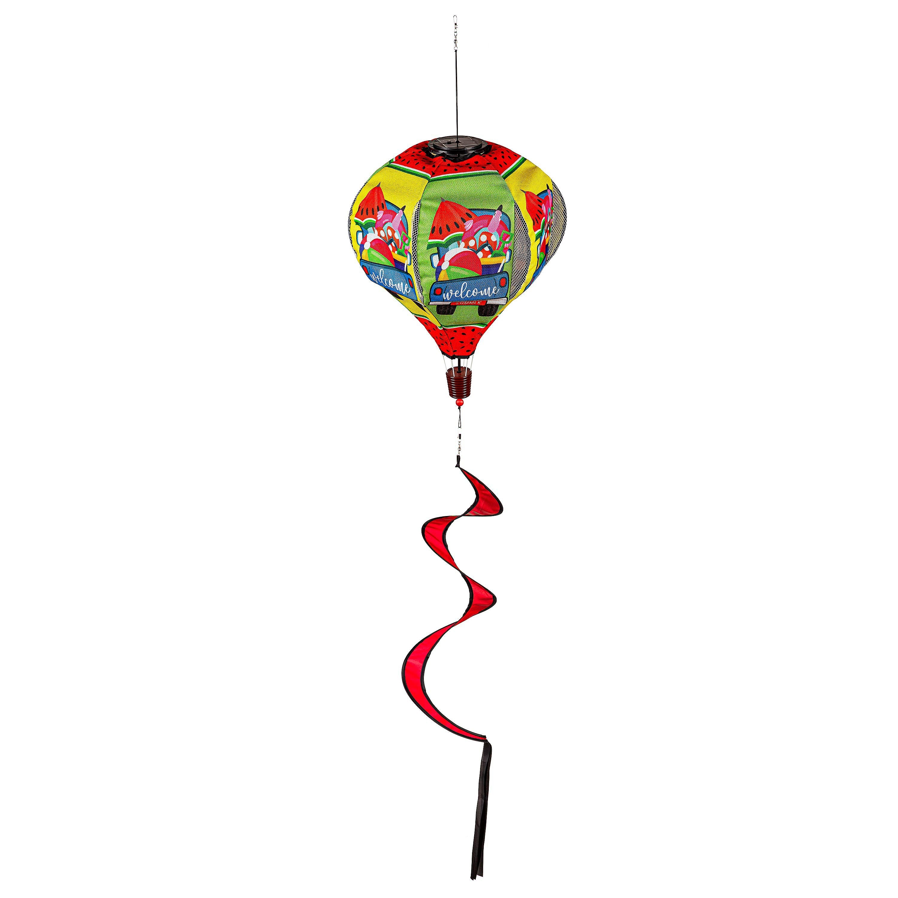 Welcome Summer Truck Solar Lit Burlap Balloon Spinner - Sports Collectibles, Sports Memorabilia, Sports Fan Shop, Sports Gifts