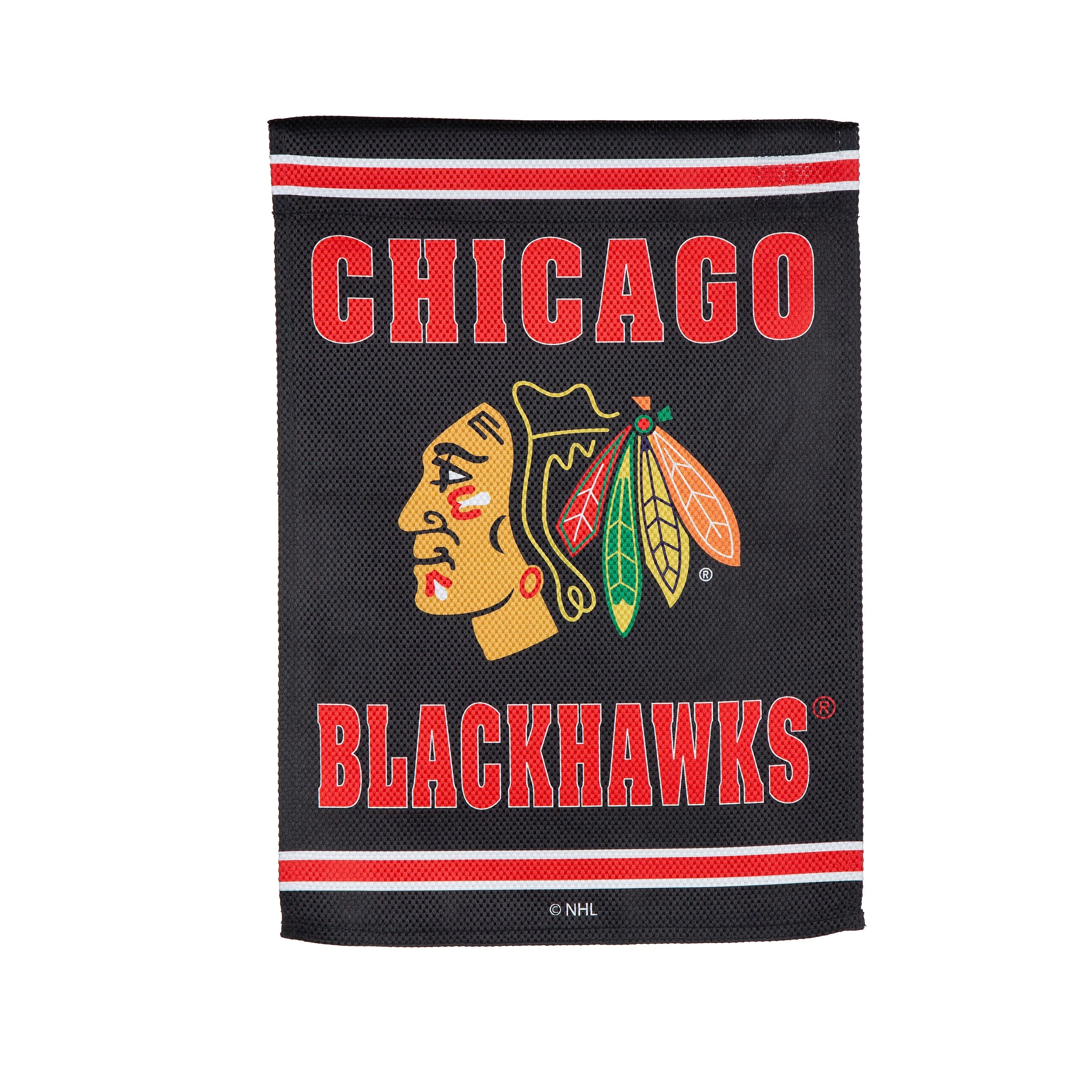 Embossed Suede Flag, GDN Size, Chicago Blackhawks - Sports Collectibles, Sports Memorabilia, Sports Fan Shop, Sports Gifts
