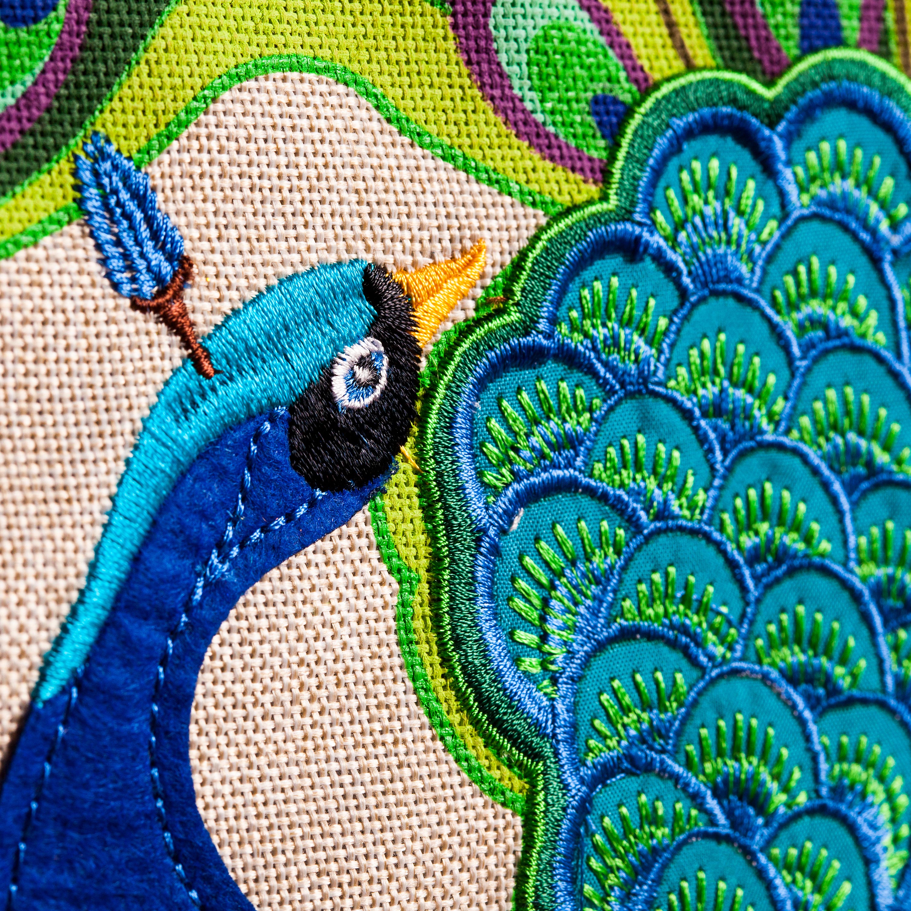 Peacock Garden Burlap Flag - Sports Collectibles, Sports Memorabilia, Sports Fan Shop, Sports Gifts