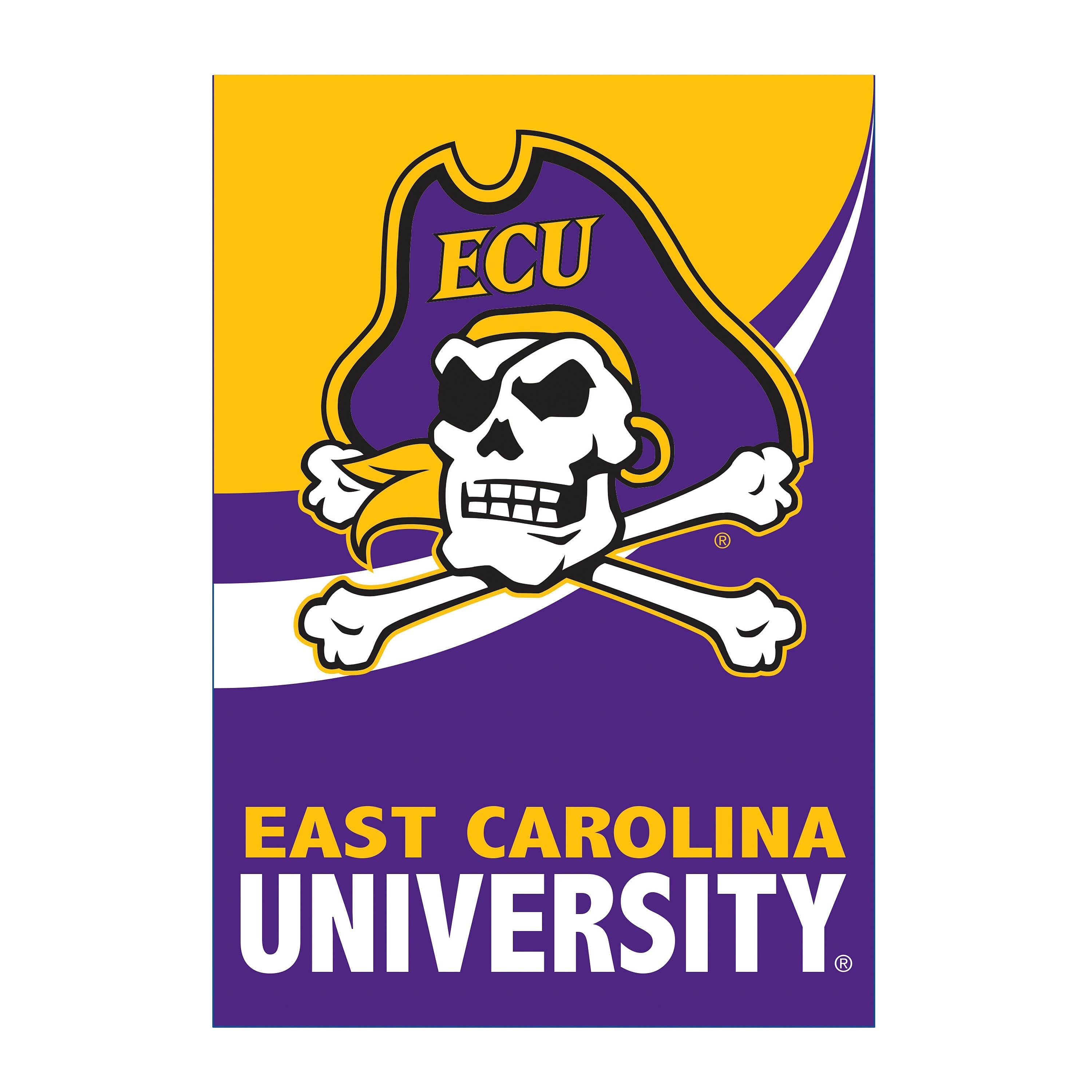 East Carolina University Burlap Flag House Size - Sports Collectibles, Sports Memorabilia, Sports Fan Shop, Sports Gifts