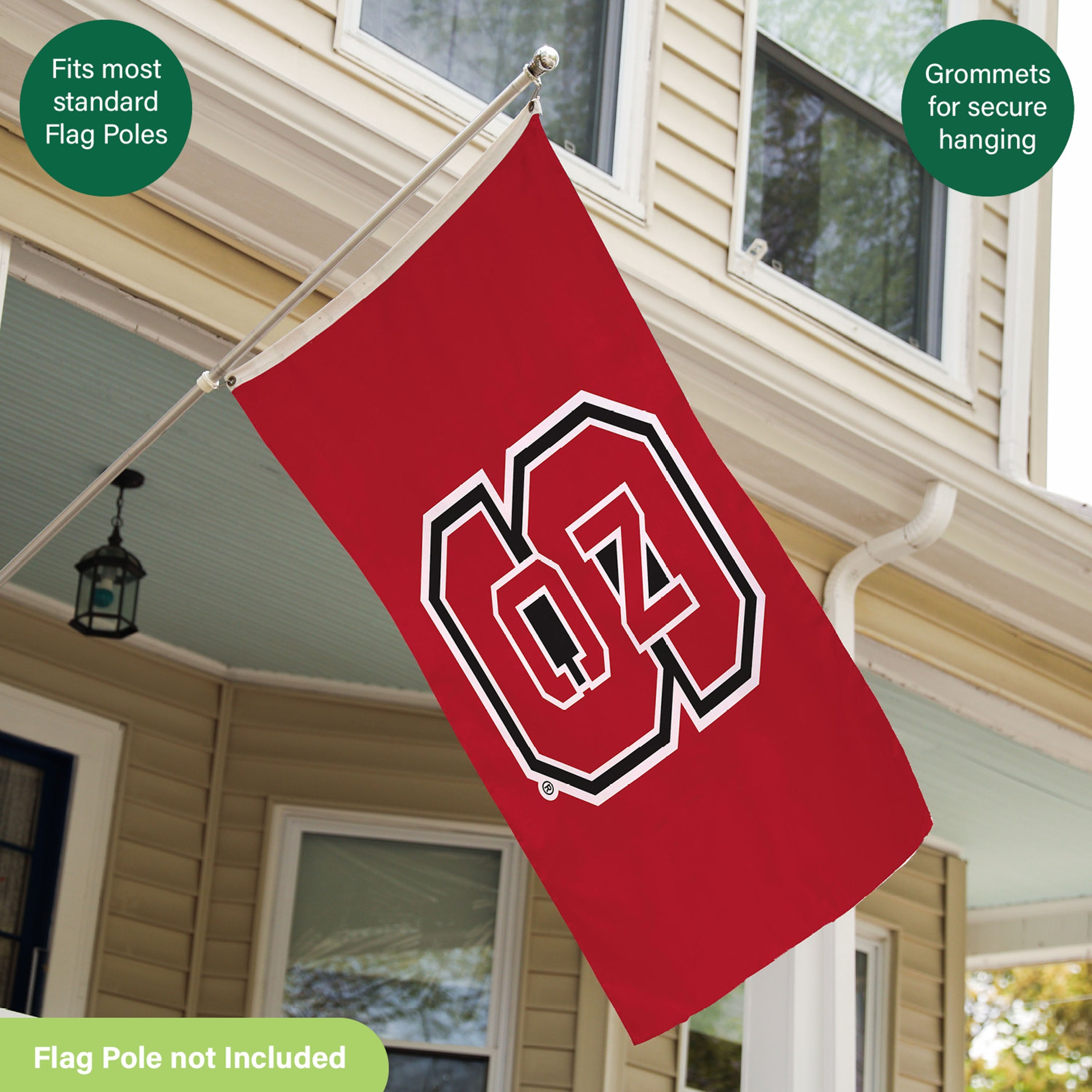 3'x5' Single Sided Flag w/ 2 Grommets, North Carolina State University - Sports Gifts, Sports Memorabilia, Sports Collectibles, Fan Shop