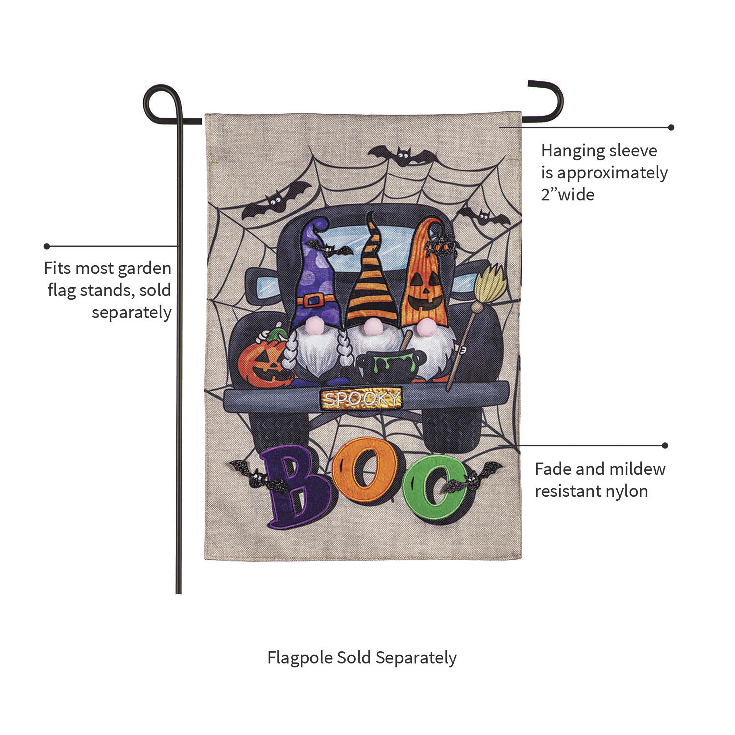 Spooky Truck Garden Burlap Flag - Sports Collectibles, Sports Memorabilia, Sports Fan Shop, Sports Gifts