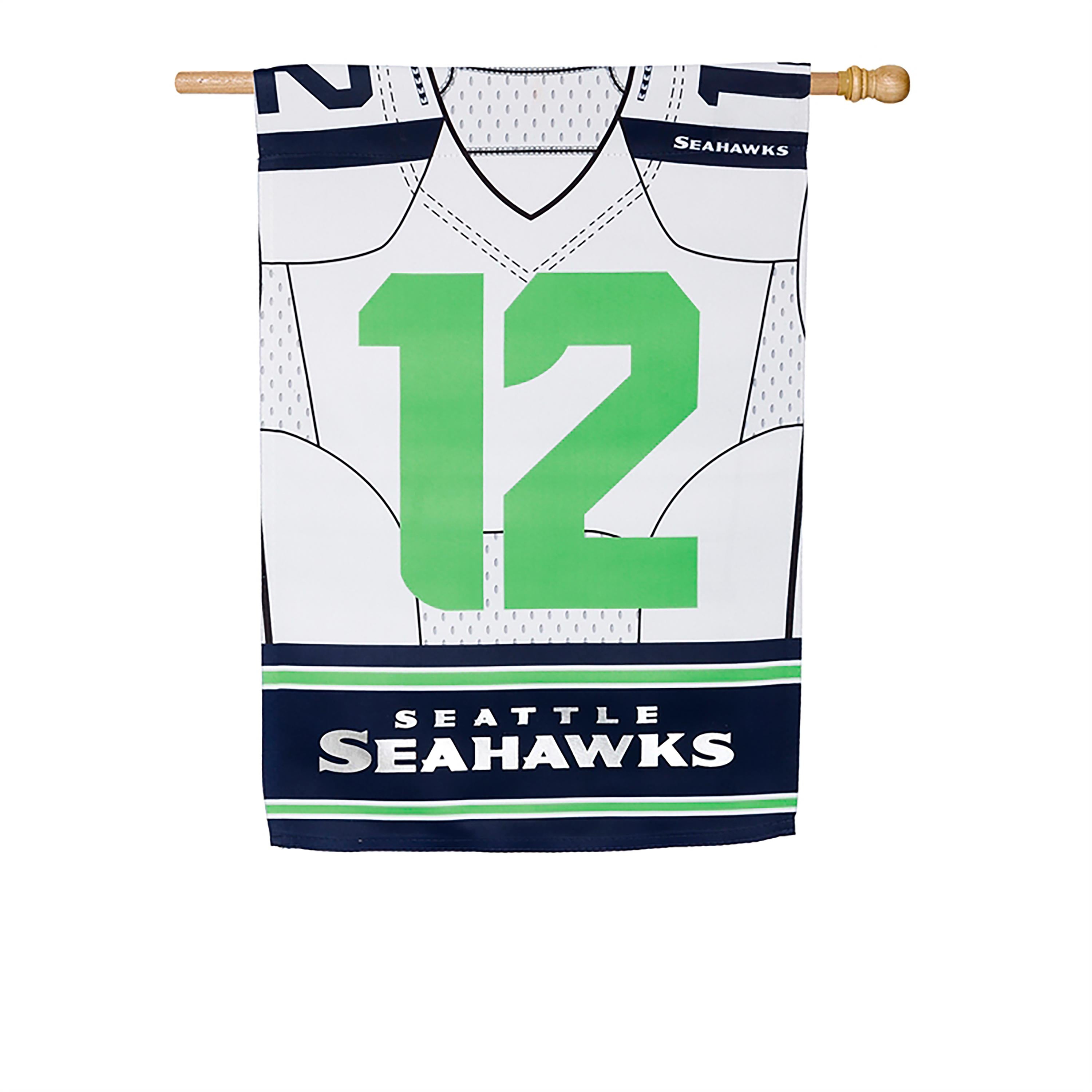Flag, DS Suede, Foil, Reg, Jersey, Seattle Seahawks - Sports Collectibles, Sports Memorabilia, Sports Fan Shop, Sports Gifts
