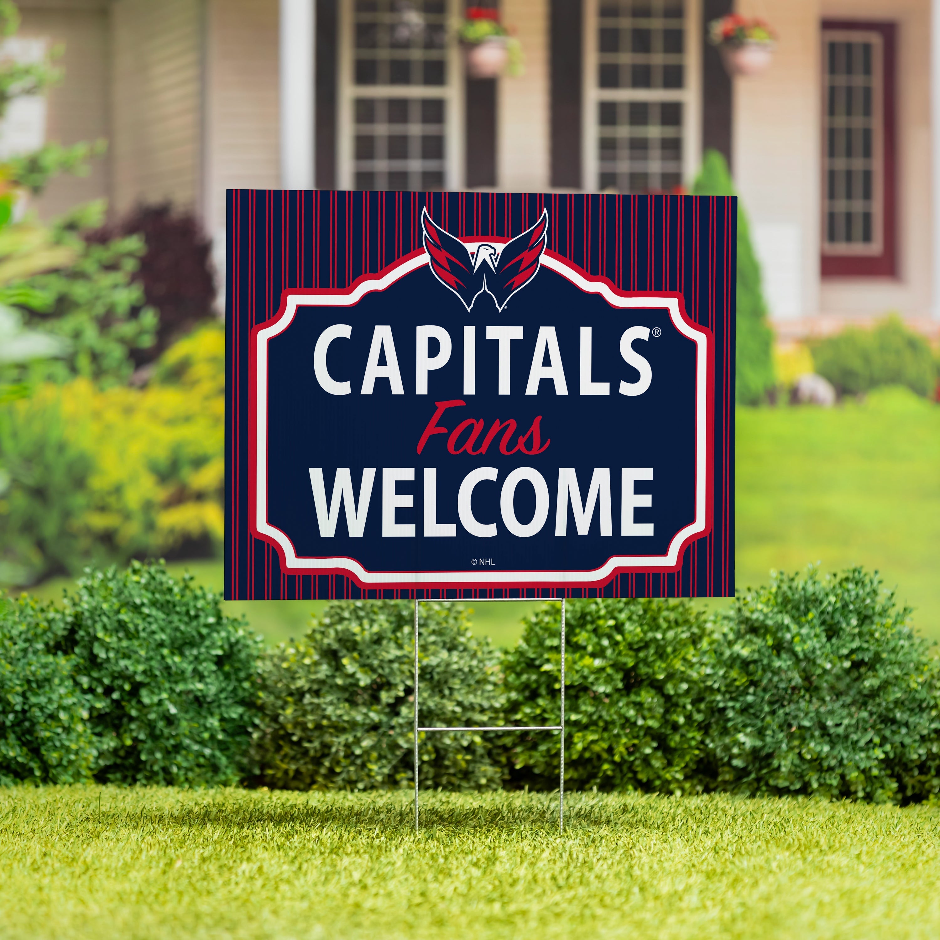 Washington Capitals Coroplast Yard Sign, "Fans Welcome"