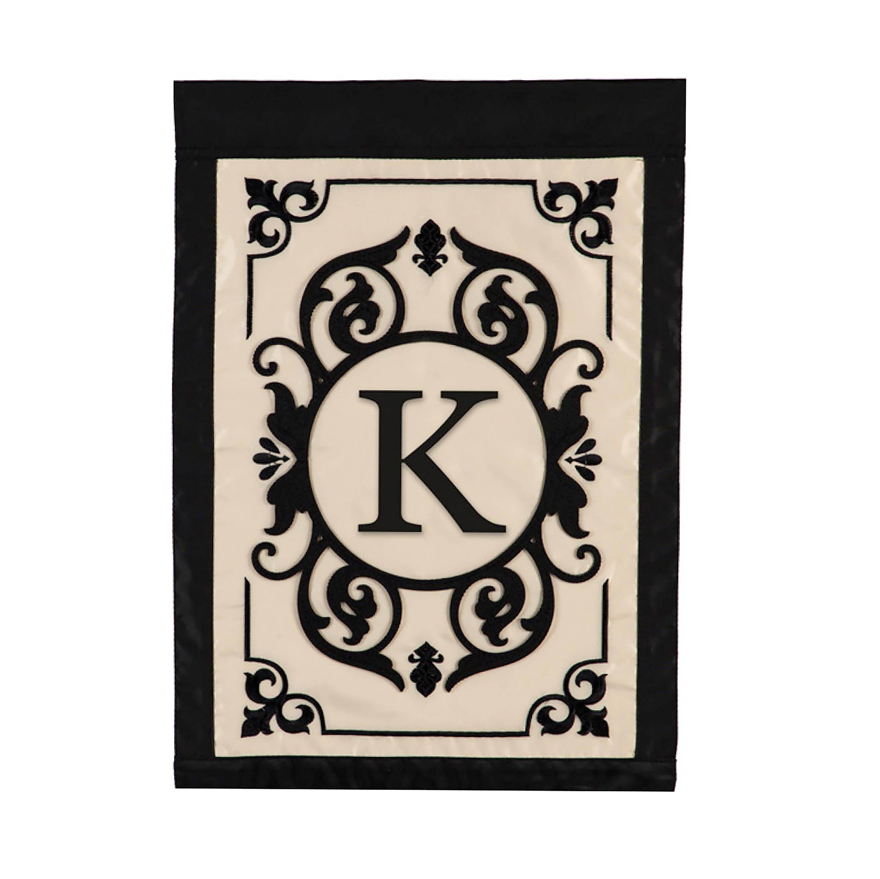 Cambridge Monogram Garden Applique Flag, Letter K - Sports Collectibles, Sports Memorabilia, Sports Fan Shop, Sports Gifts