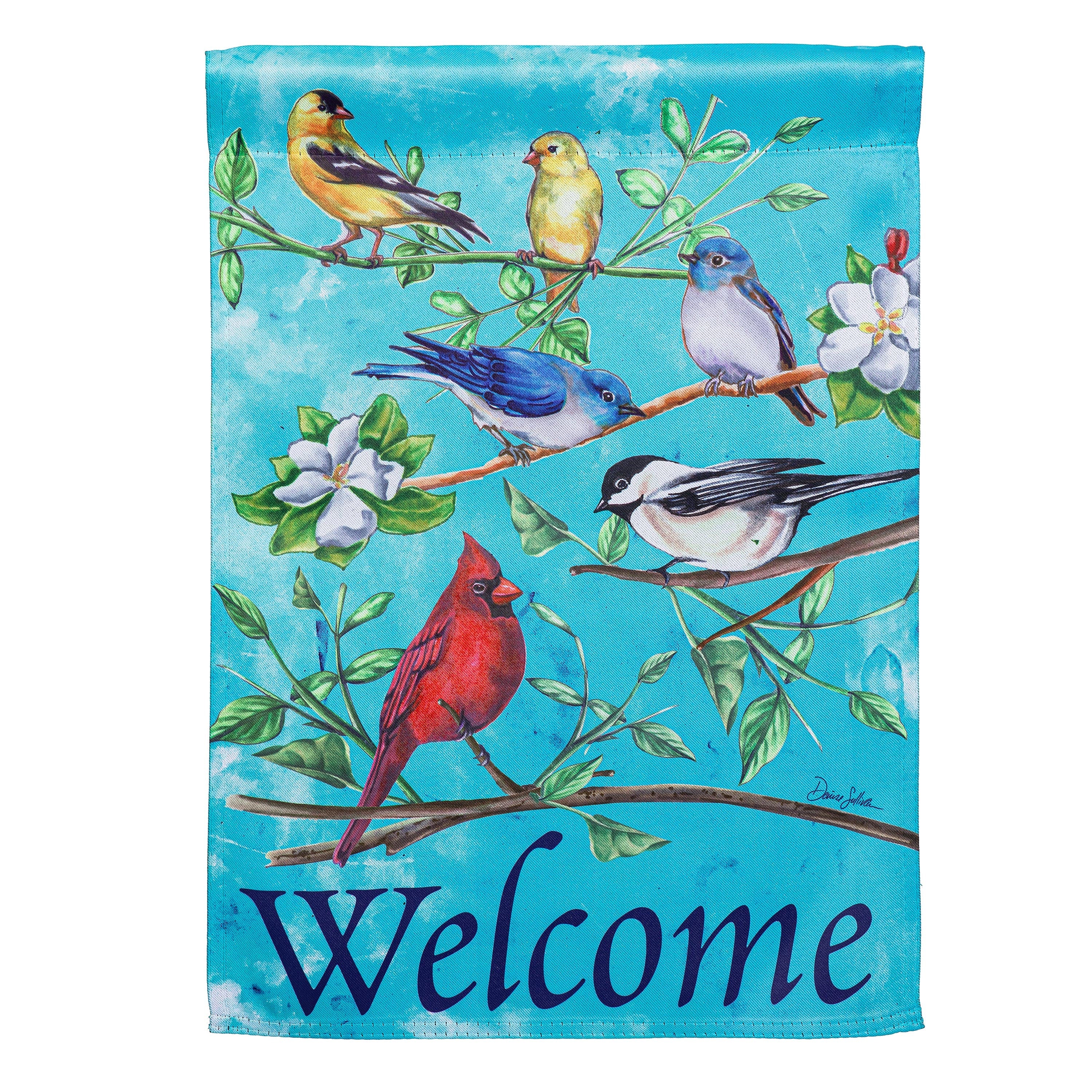 Multi Birds Suede Garden Flag - Sports Collectibles, Sports Memorabilia, Sports Fan Shop, Sports Gifts