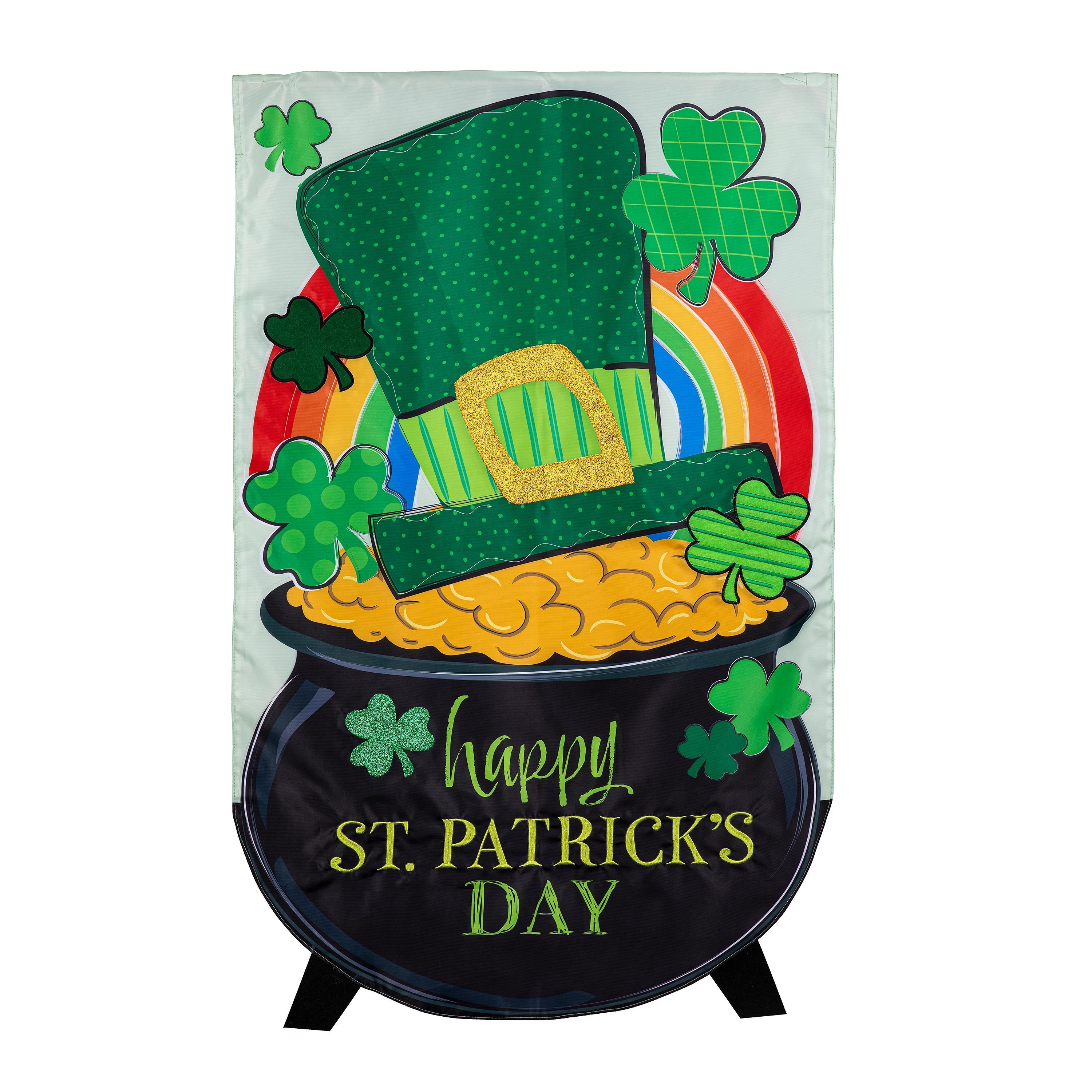 End of the Rainbow Applique House Flag - Sports Collectibles, Sports Memorabilia, Sports Fan Shop, Sports Gifts
