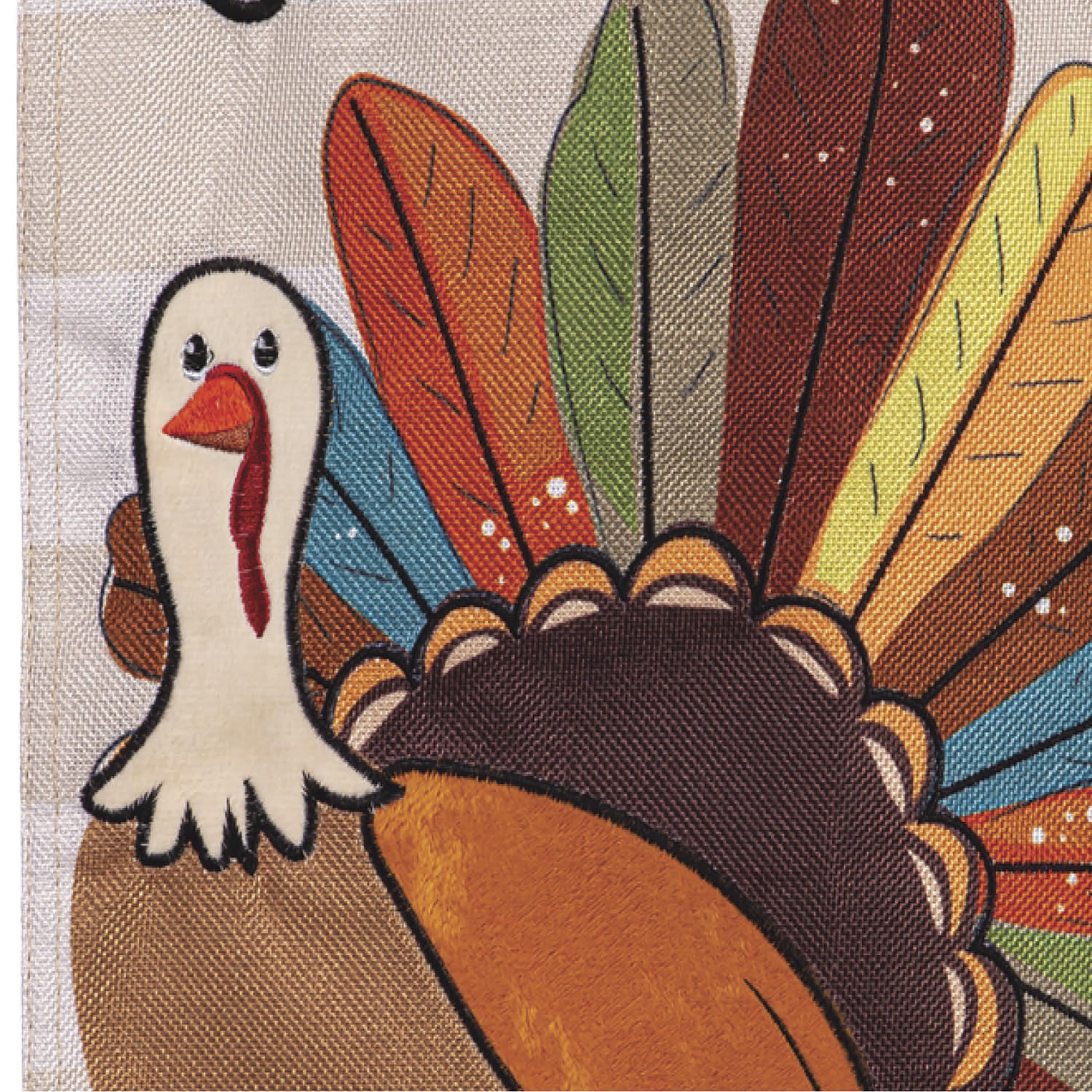 Tom Turkey Thanksgiving Burlap Garden Flag - Sports Collectibles, Sports Memorabilia, Sports Fan Shop, Sports Gifts