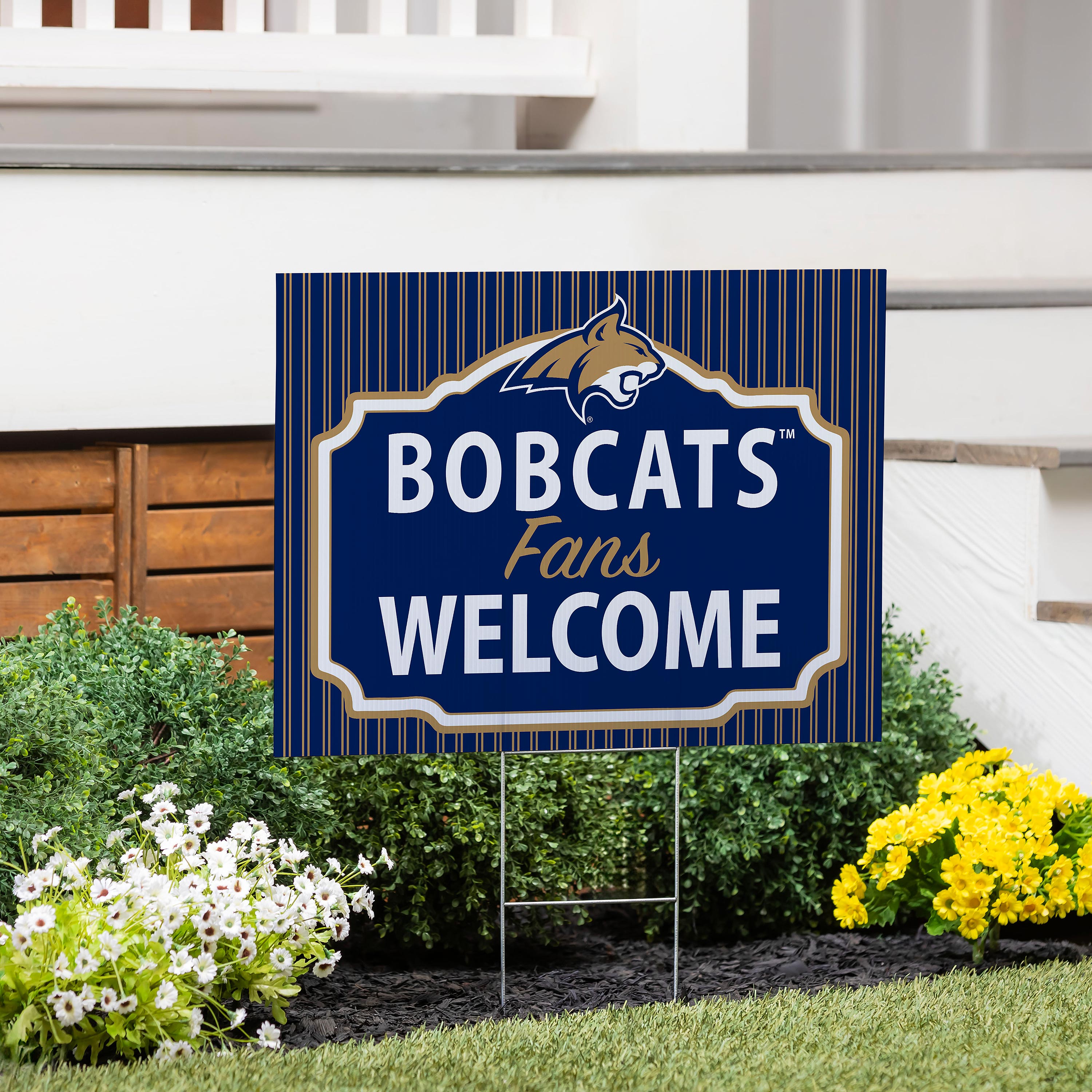 Montana State University Coroplast Yard Sign, "Fans Welcome" - Sports Collectibles, Sports Memorabilia, Sports Fan Shop, Sports Gifts