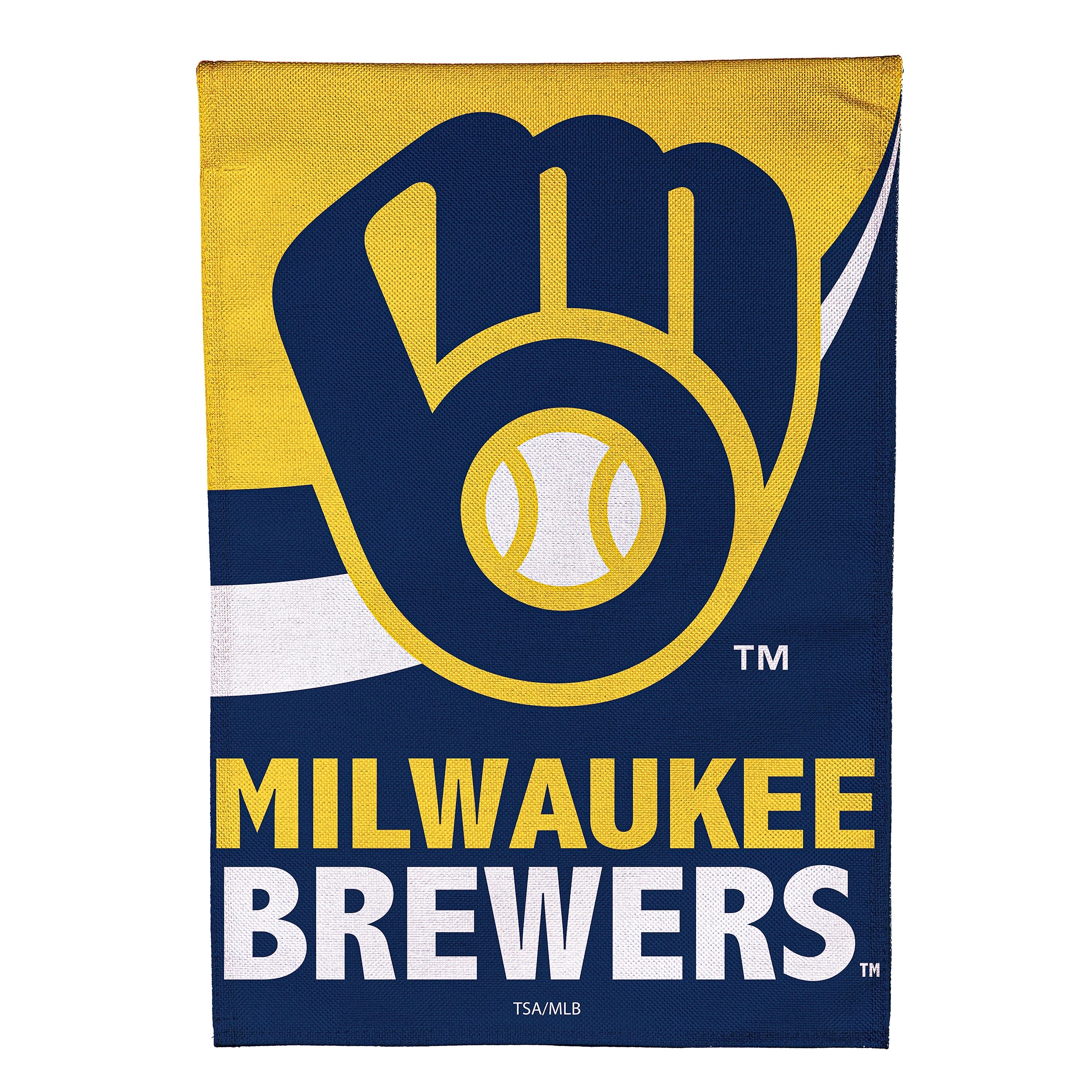 Milwaukee Brewers Burlap Garden Flag - Sports Collectibles, Sports Memorabilia, Sports Fan Shop, Sports Gifts