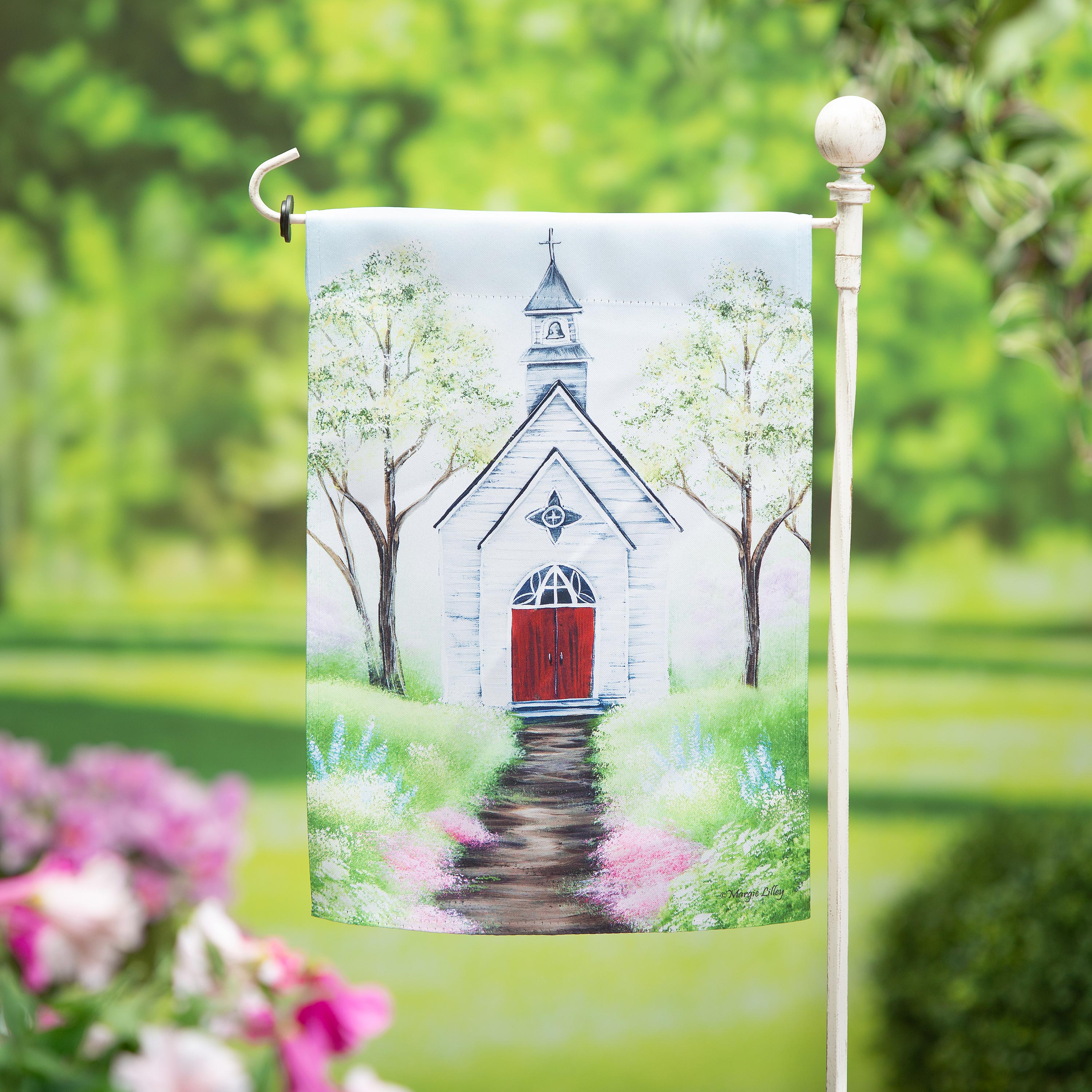 Church House Suede Garden Flag - Sports Gifts, Sports Memorabilia, Sports Collectibles, Fan Shop