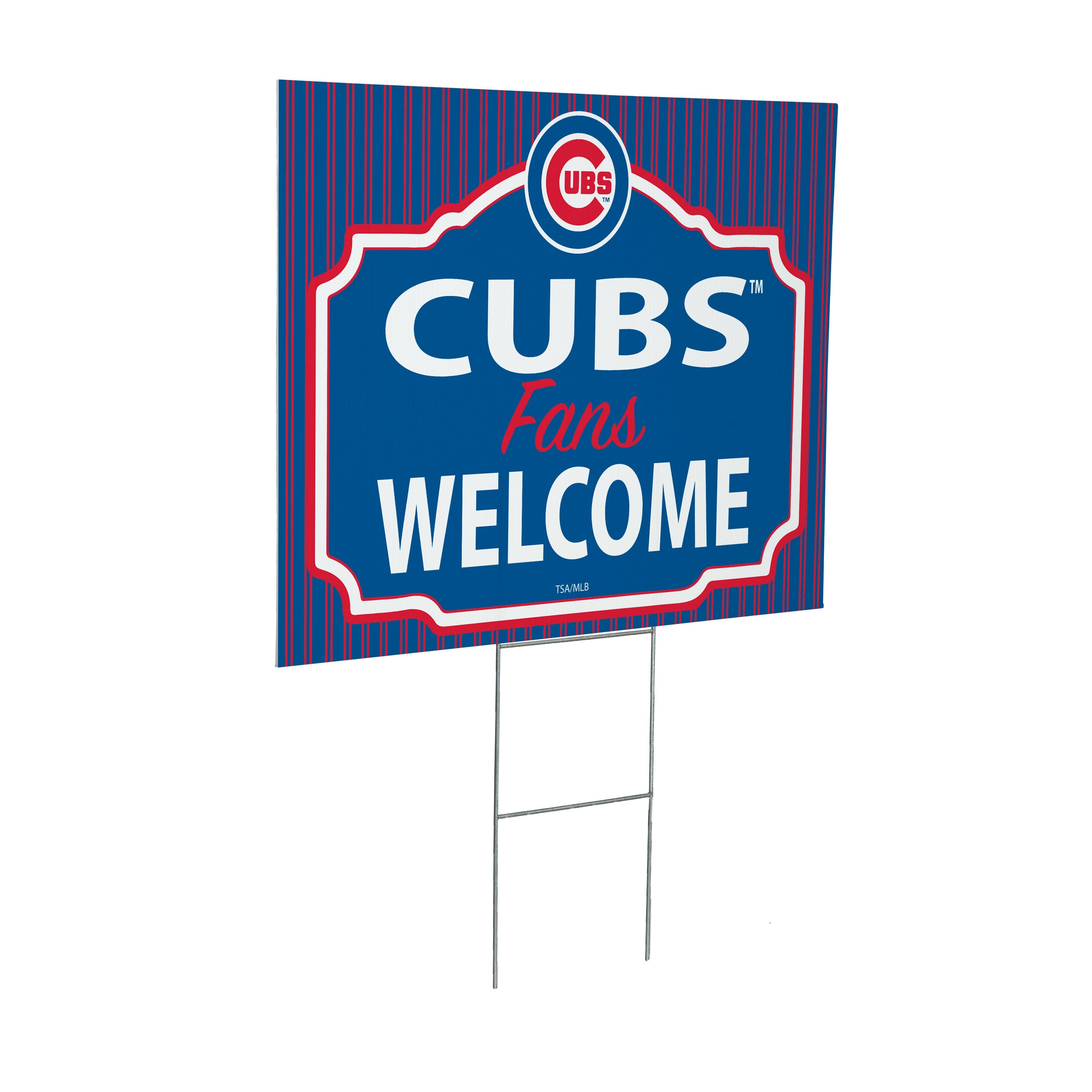 Chicago Cubs Coroplast Yard Sign, "Fans Welcome"